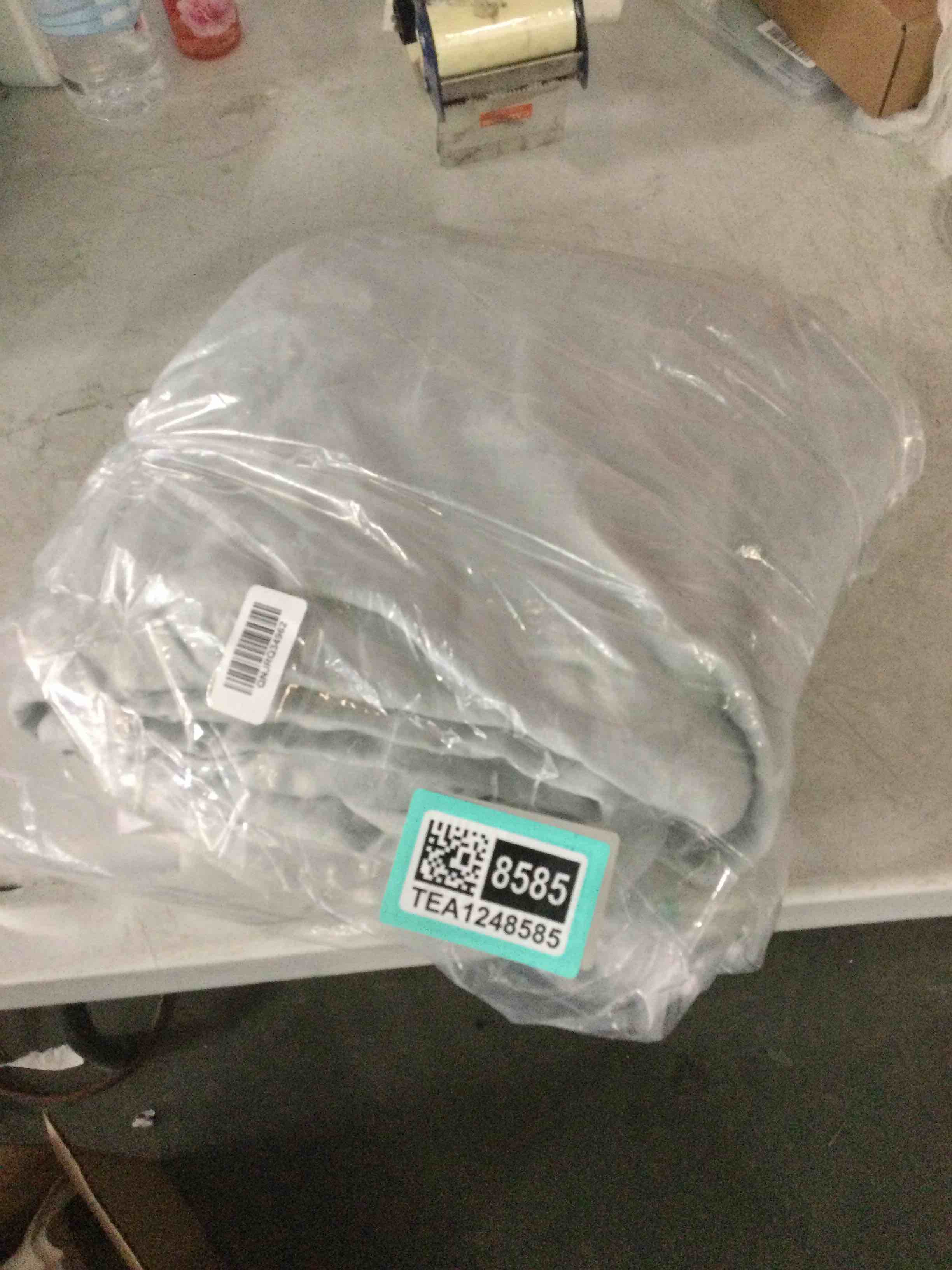 Condition photo showing Good Condition for European Linen Fitted Sheet Set, Mist, Queen (not full set)