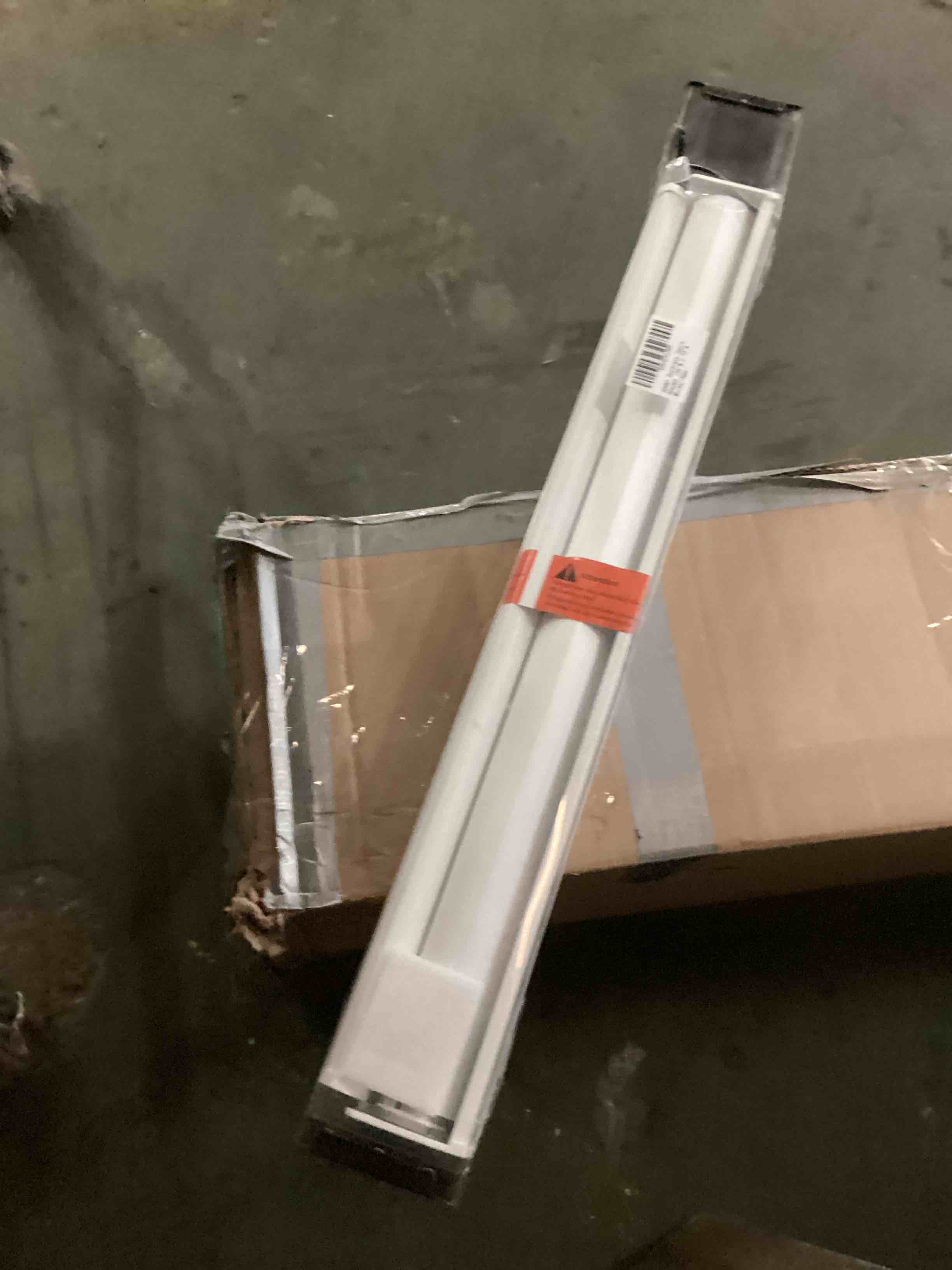 Condition photo showing As Is for AOSKY Cordless Zebra Blinds for Windows Pull Down Roller Window Shades Dual Layer Light Filtering Privacy for Day and Night, Free-Stop Door Shades for Home Easy to Install (26" W X 72" H, White) 26"W x 72"H White