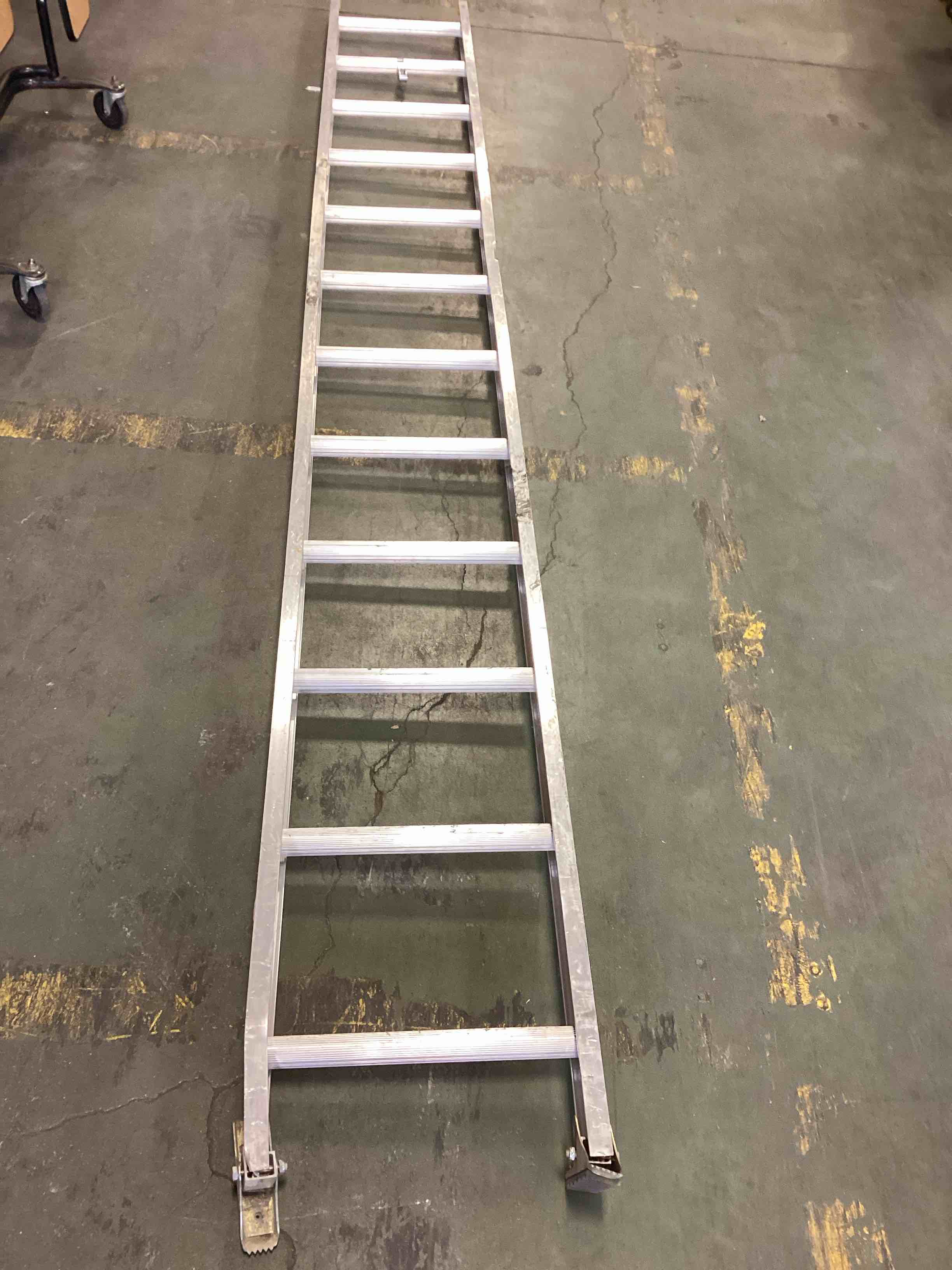 Condition photo showing As Is for Louisville Ladder 24-foot Aluminium Extension Ladder, 250-Pound Load Capacity, Type I, AE3224 24 feet Ladder