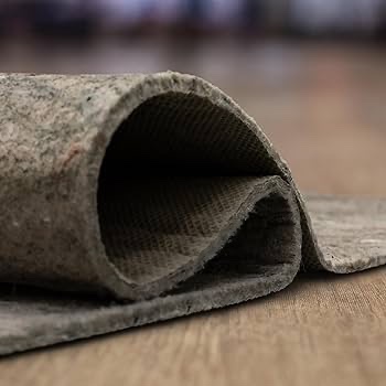 non slip rug pad 2' 6" x 8' - 3/8" thick felt + latex rubber gripper - dual surface cushion for hardwood, carpet, tile floors