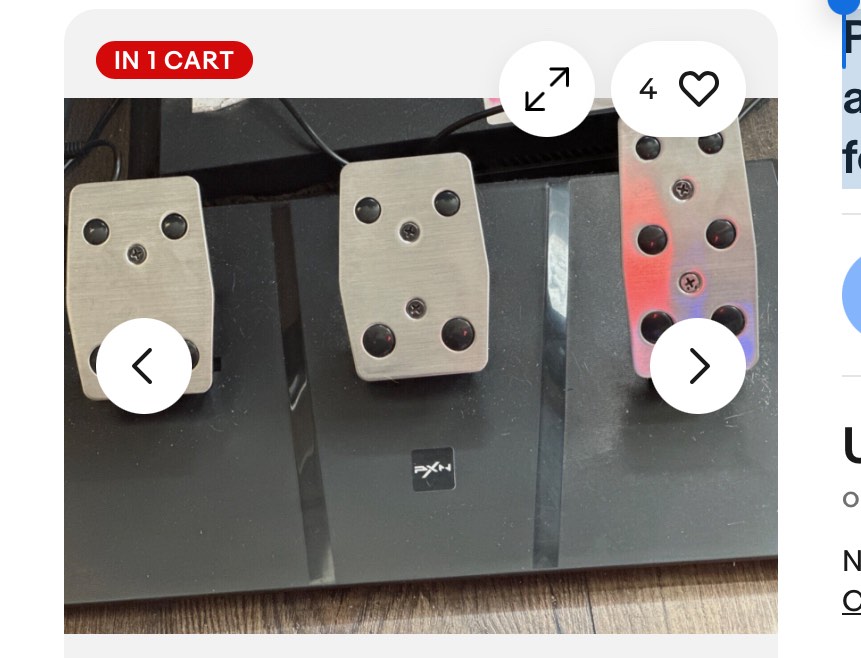 PXN V9 gaming steering wheel about 1foot long with modded force feedback 