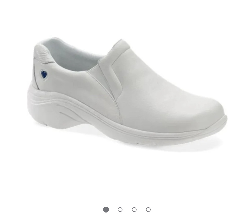 Nurse Mates Women's Dove Medical Professional Slip-On Walking Shoe (White, 6.5 Wide)