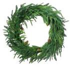 Jutom 24 Inches Christmas Norfolk Pine Wreath with Pine Artificial Christmas Garland for Front Door Windows Wall Pine Greenery Wreath Christmas Decoration Seasonal Indoor Home Decor
