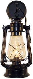 Lantern Wall Sconce-clear Glass-rustic Black Sample Open Box