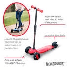 New-Bounce Scooters for Toddlers - 3 Wheel Scooter with Adjustable Handlebar - The GoScoot MAX is Perfect for Children and Toddlers, Girls and Boys Ages 2-6 Red