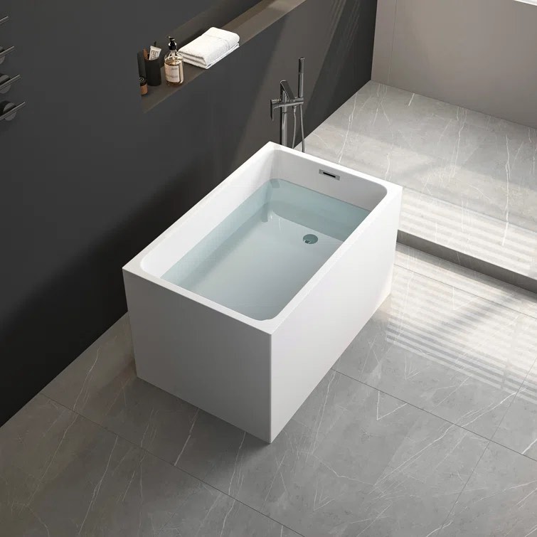 43'' x 28'' Freestanding Soaking Acrylic Bathtub