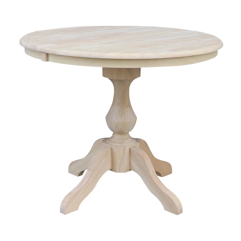ClipperCove Extendable Solid Wood Pedestal Dining Table