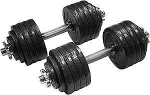 CAP Barbell Adjustable Dumbbell Weight Set Black,40 LB, Pair