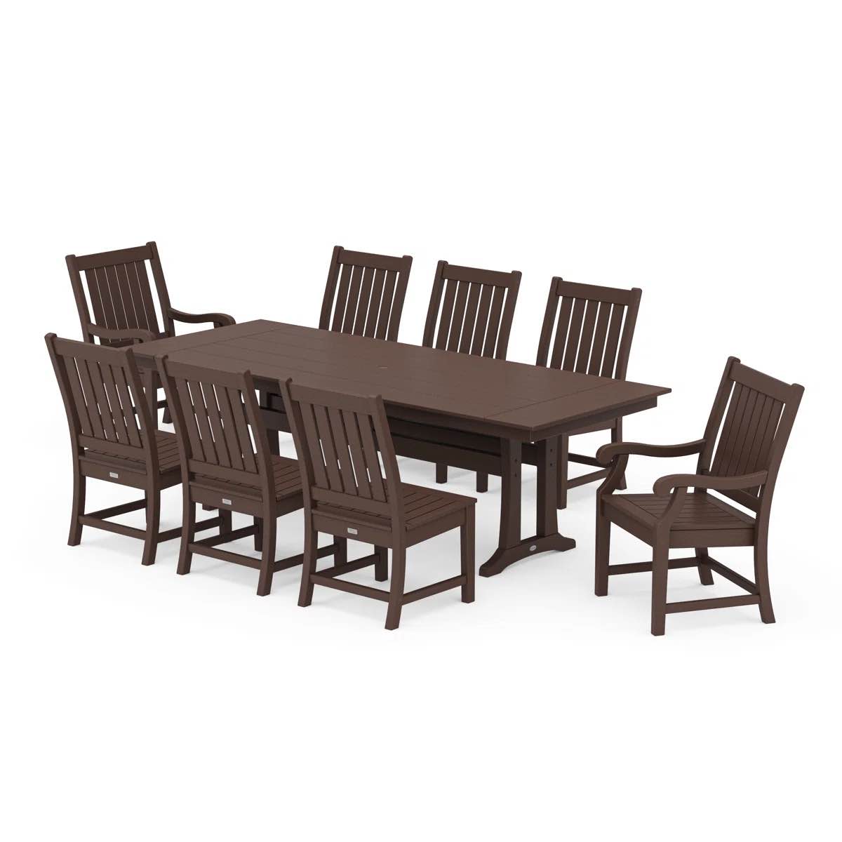 POLYWOOD x birch lane veranda 9- piece farmhouse dining set