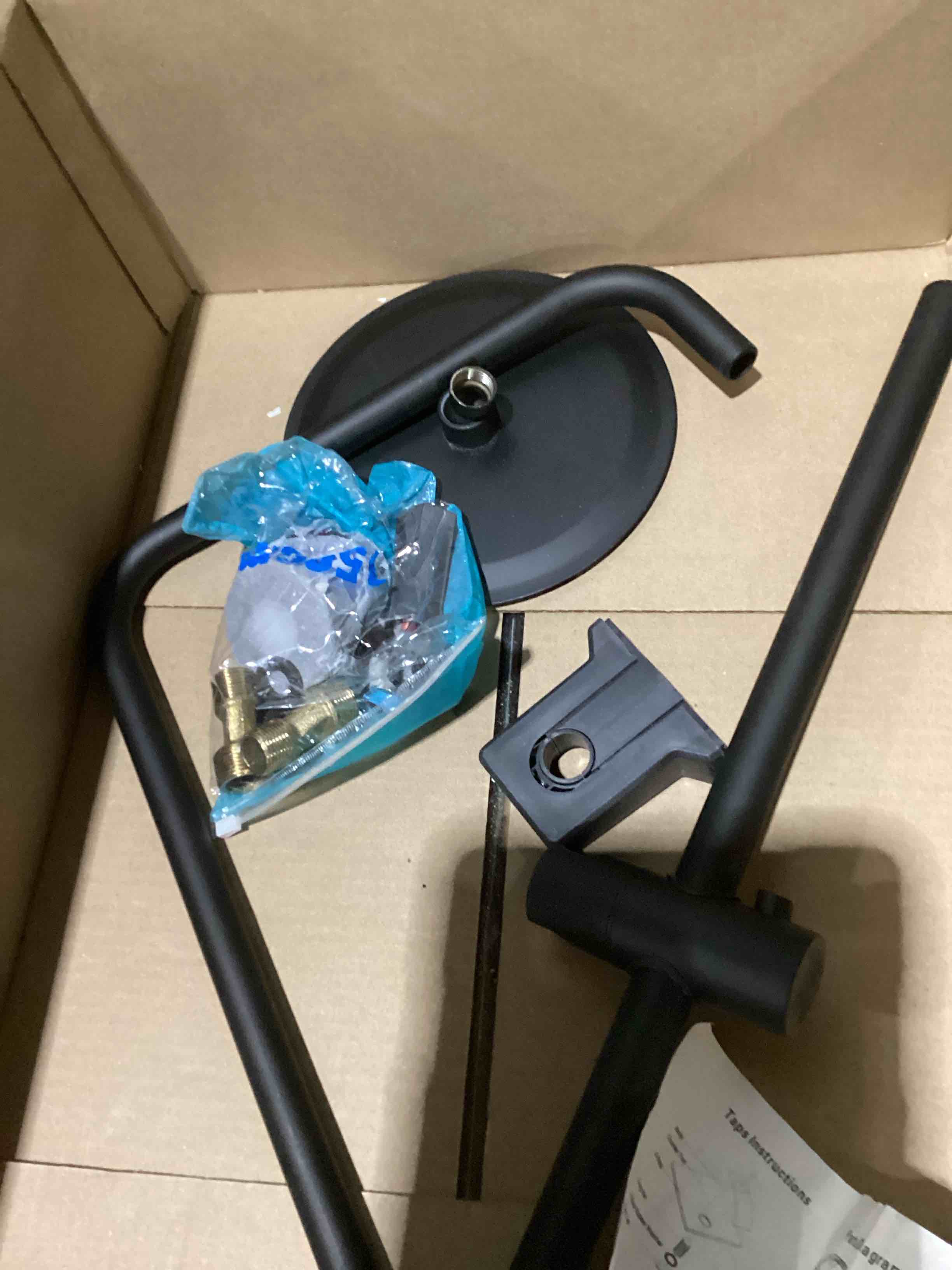 Condition photo showing As Is for incomplete missing pieces  yanksmart extendable shower head with peices