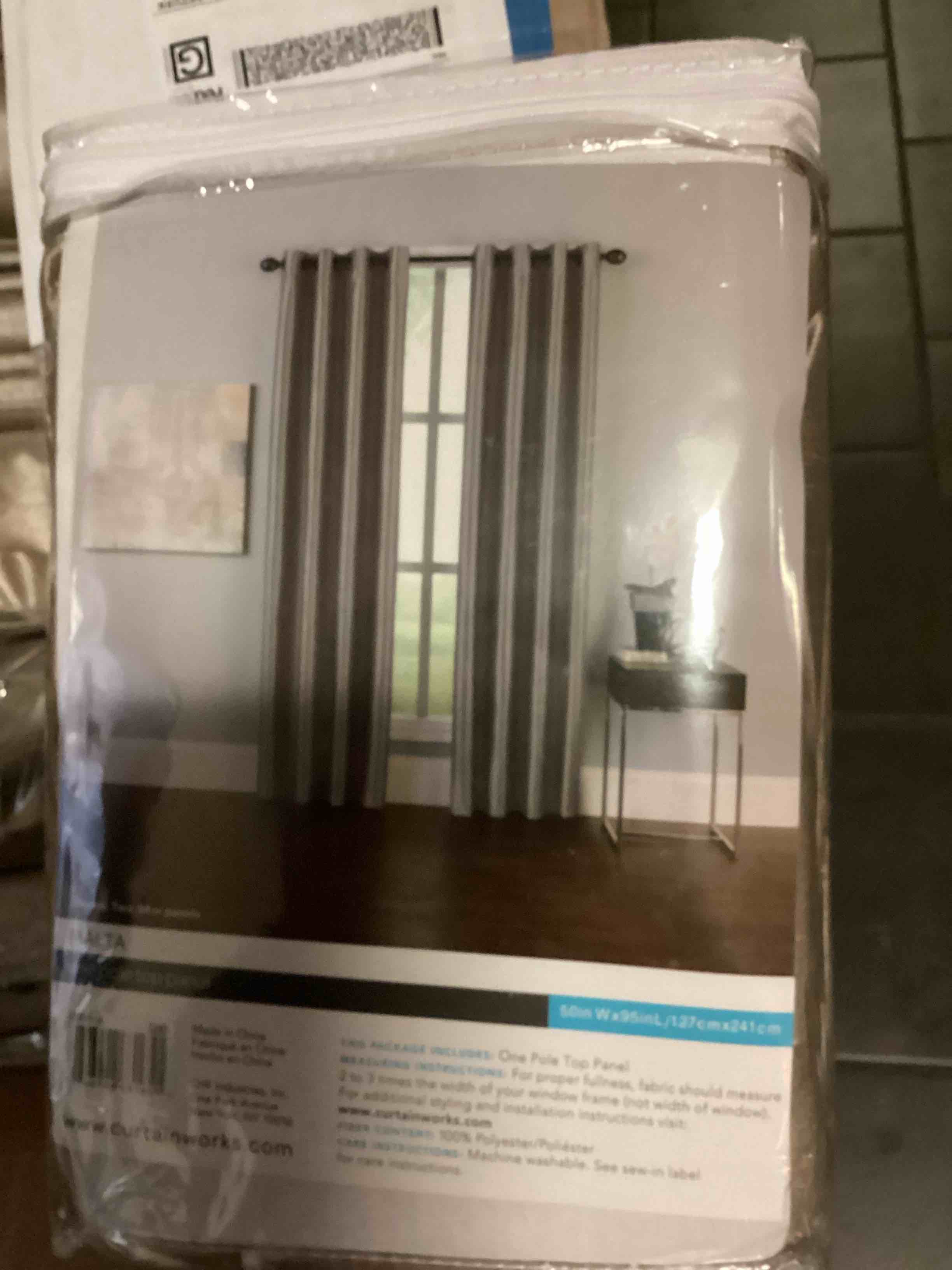 Curtainworks Malta Faux Silk Grommet Curtain Panel, Sand