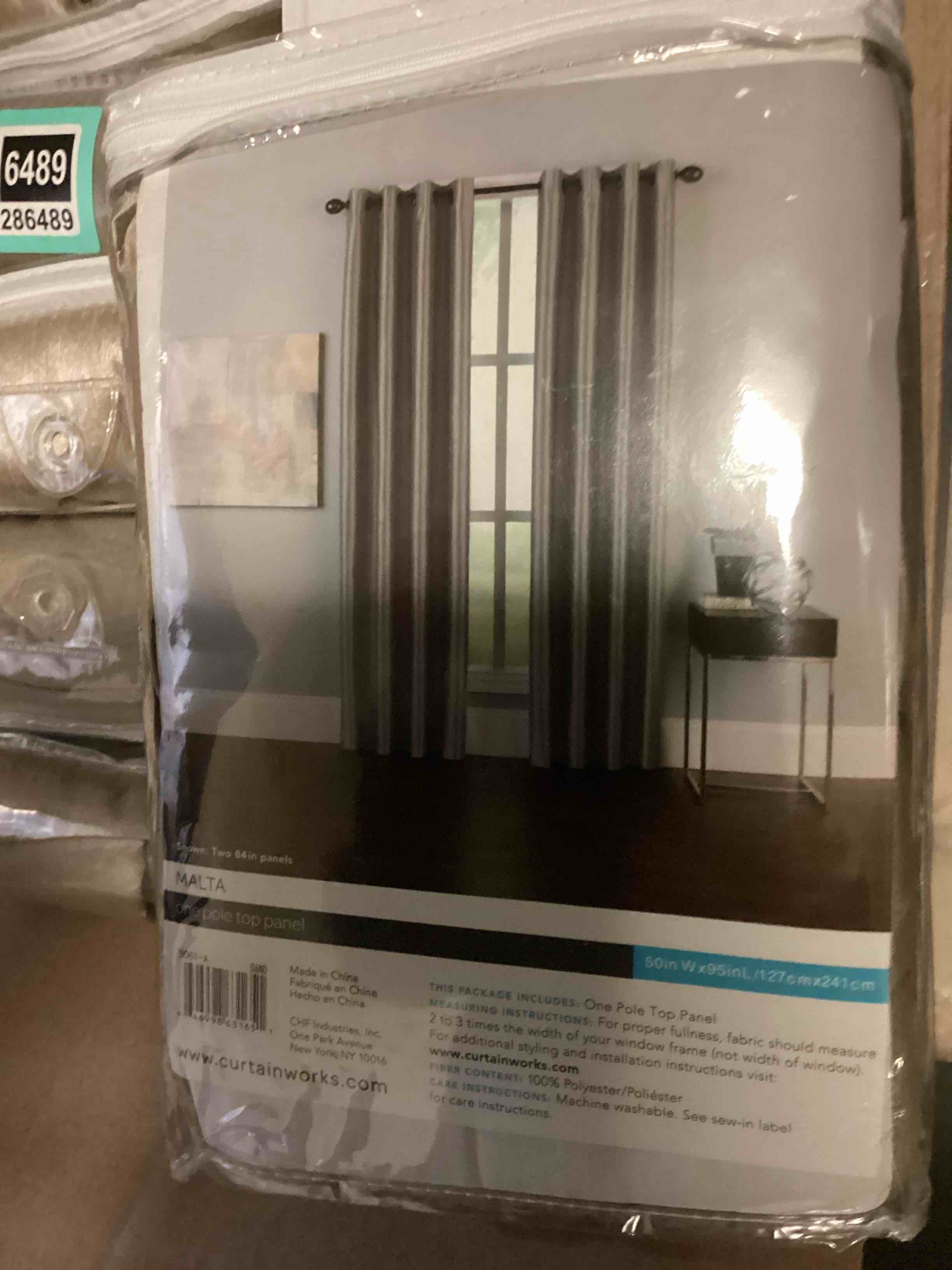 Curtainworks Malta Faux Silk Grommet Curtain Panel, Sand