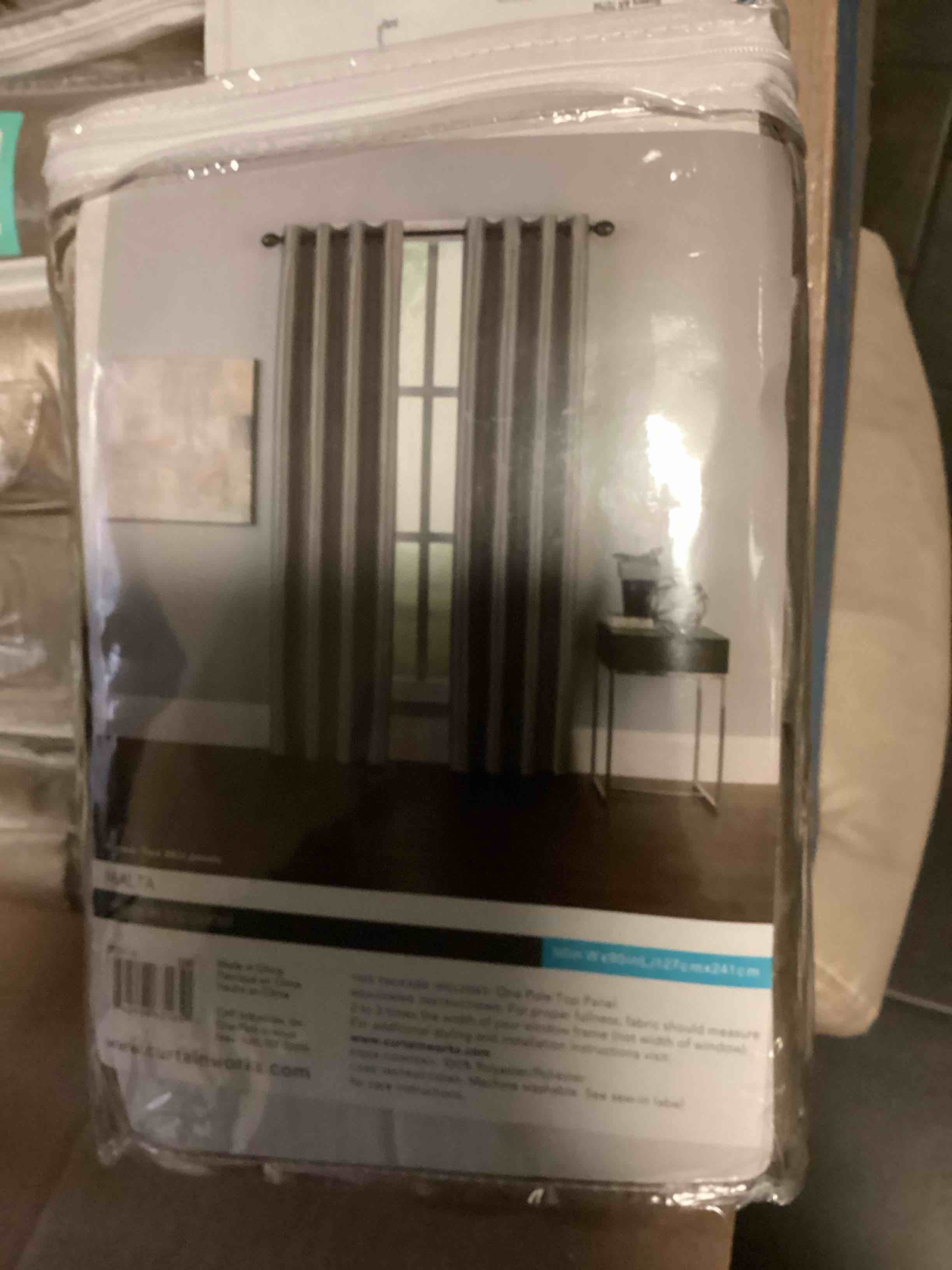 Curtainworks Malta Faux Silk Grommet Curtain Panel, Sand