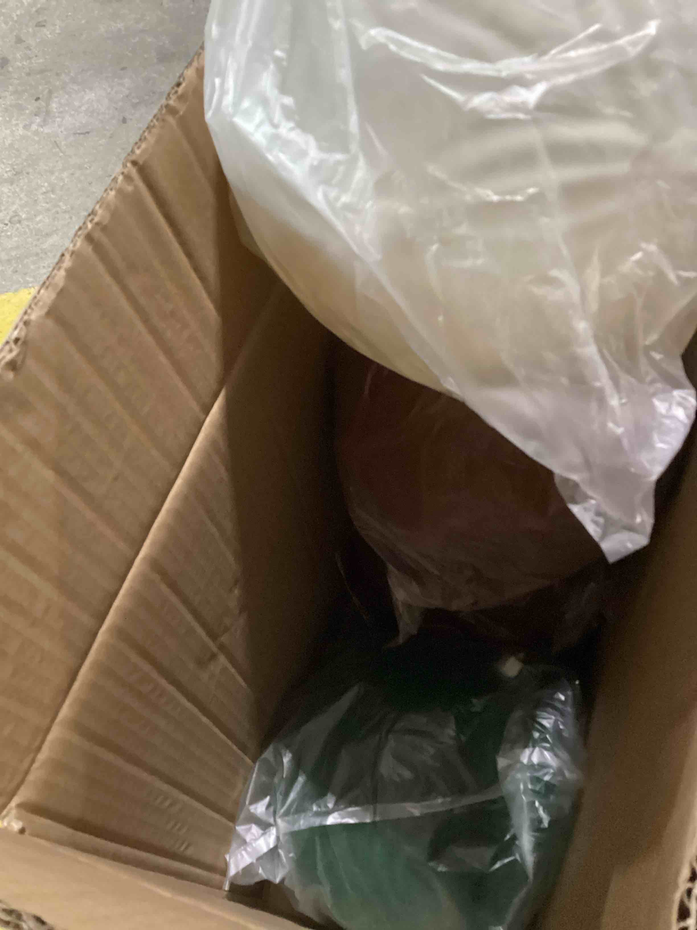 Lanpn 4 Pcs 8" Large Christmas Ornaments, Oversized Velvet Xmas Tree Ball, Big Flocked Christmas Tree Ornament, Shatterproof Plastic Balls for Lawn Yard Holiday Hanging Decor, Multicolor white-Brown-Green 8"/ 4 pcs