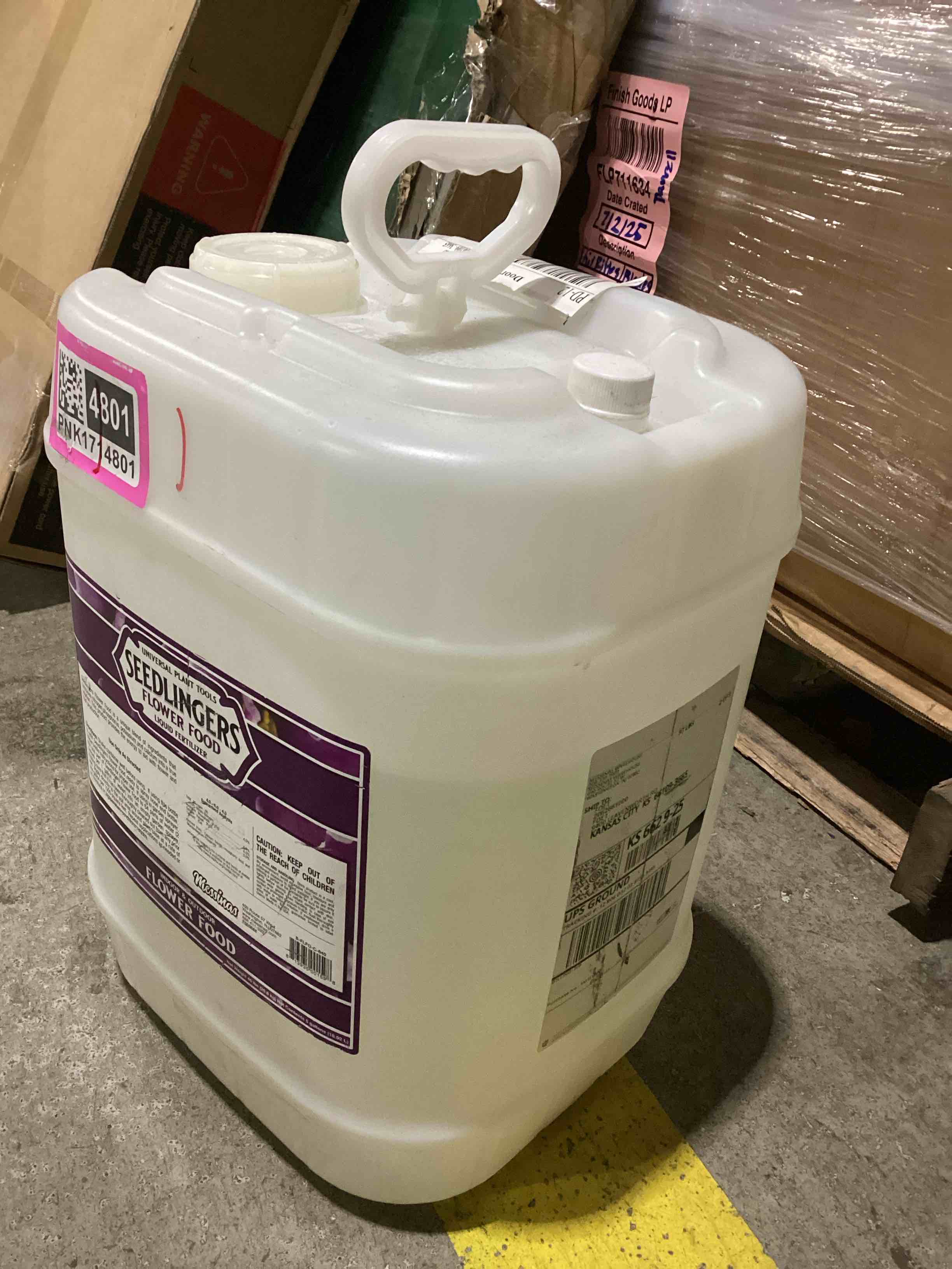 Condition photo showing As Is for ( SOME MISSING ) Seedlingers Flower Food 5 Gallon Concentrate