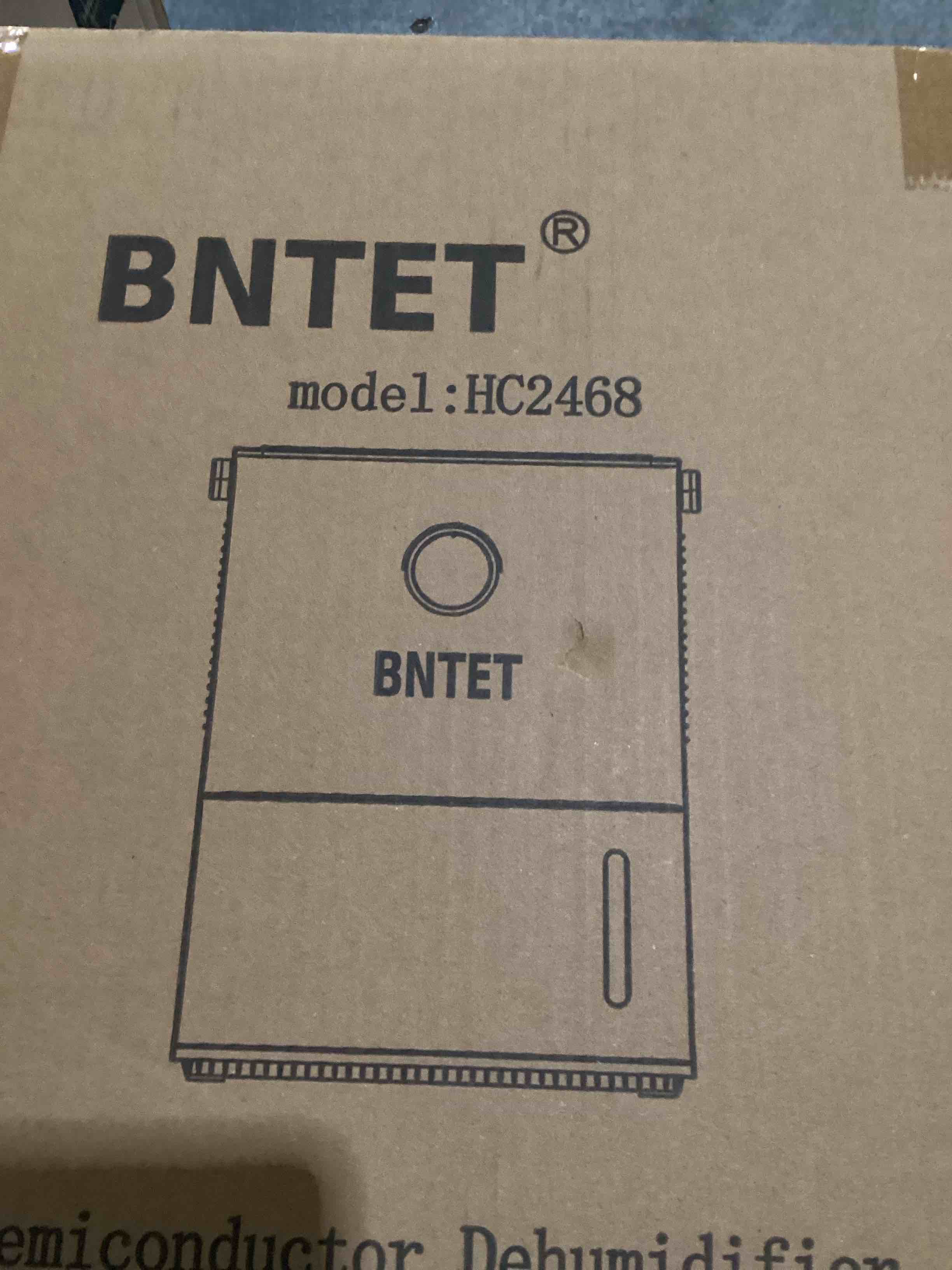 Condition photo showing As Is for BNTET semiconductor dehumidifier 