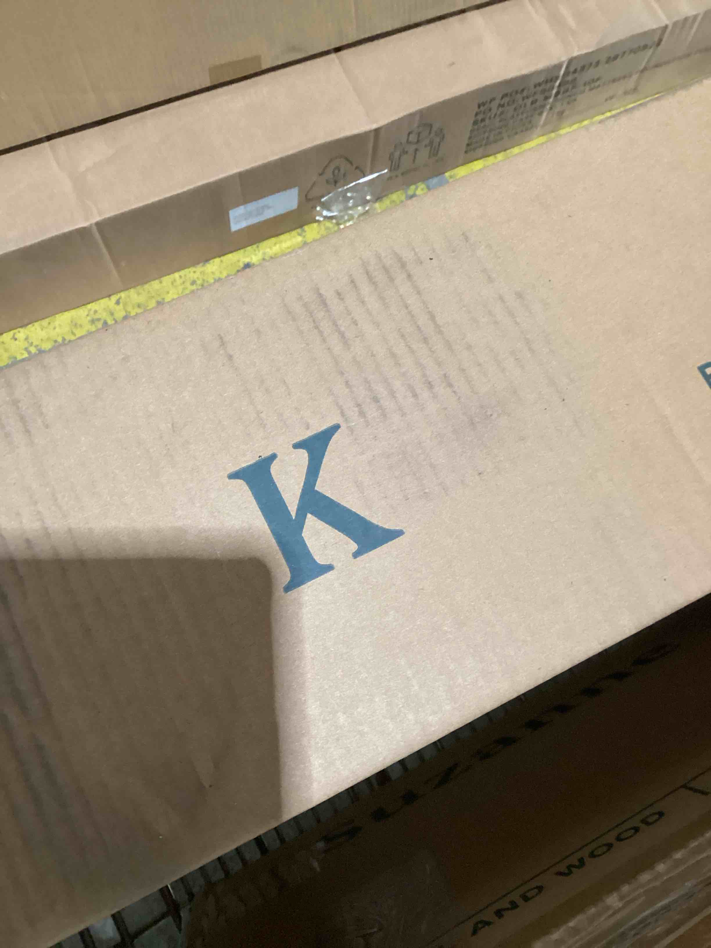 Condition photo showing As Is for Zinus Good Design Award Winner Suzanne 10 Inch Bamboo and Metal Platforma Bed Frame, No Box Spring Needed, Wood Slat Support, Chestnut Brown, Queen Chestnut Brown 