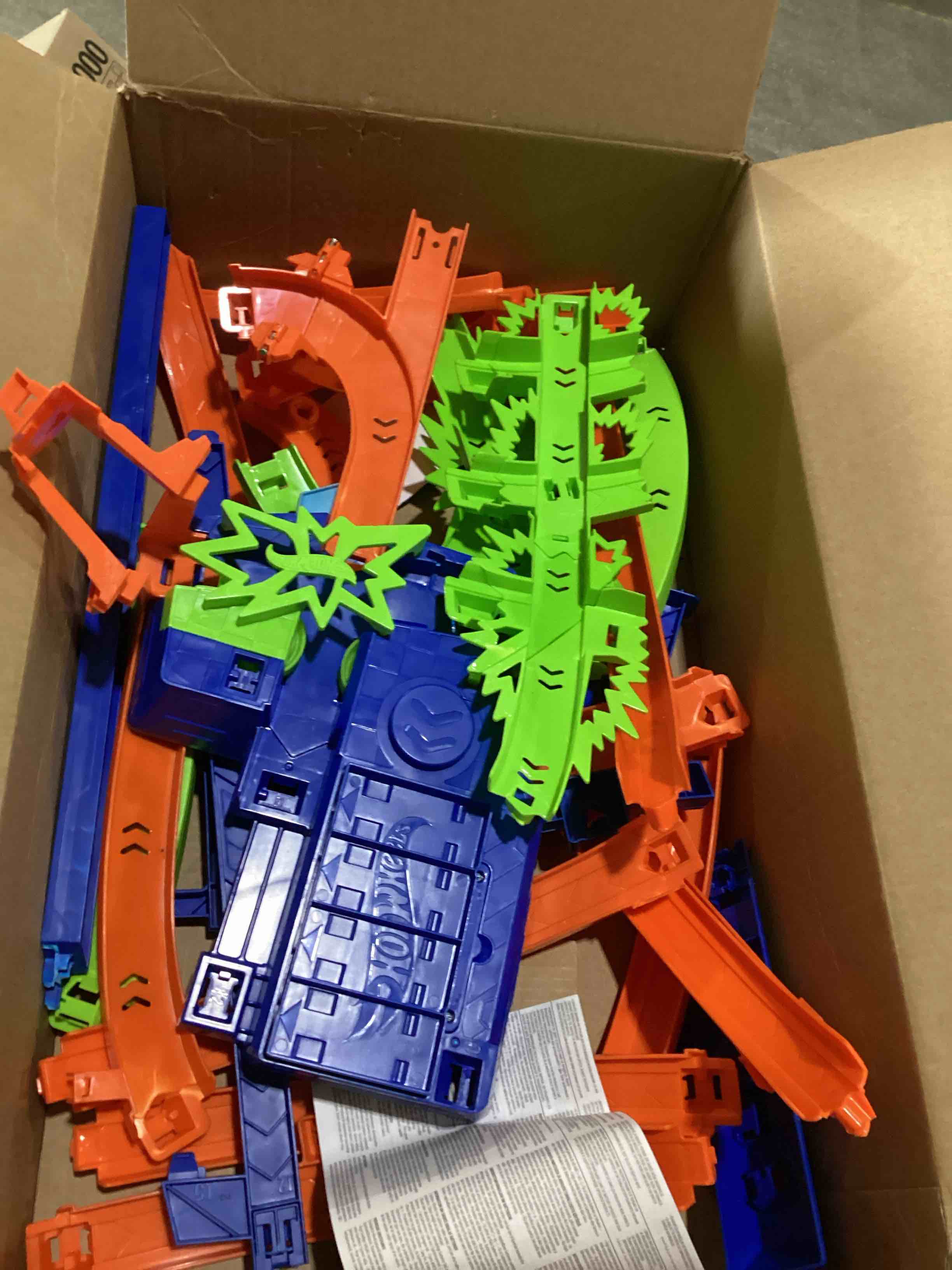 Condition photo showing As Is for INCOMPLETE MISSING CARS Hot Wheels Toy Car Track Set Action Epic Crash Dash with 1:64 Scale Vehicle & 5 Action Zones, Powered by Motorized Booster (Amazon Exclusive)