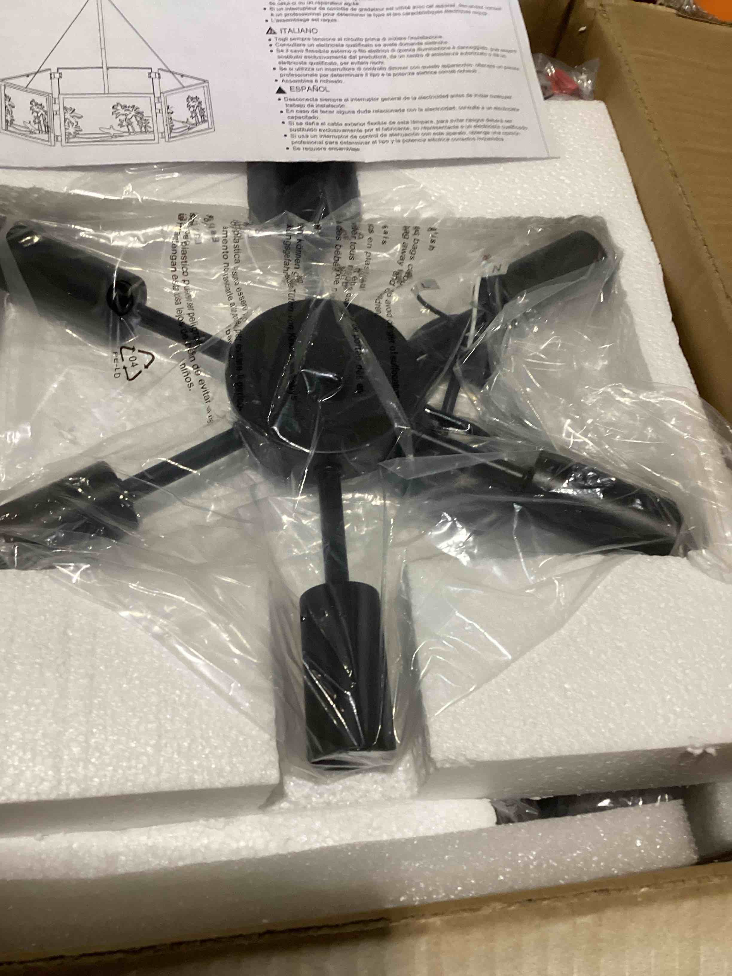 Condition photo showing As Is for  Chandelier Light Fixture Dining Room Lighting Fixtures Hanging Chandelier Kitchen Island Pendant Lights Modern  Rustic Adjustable Height Metal