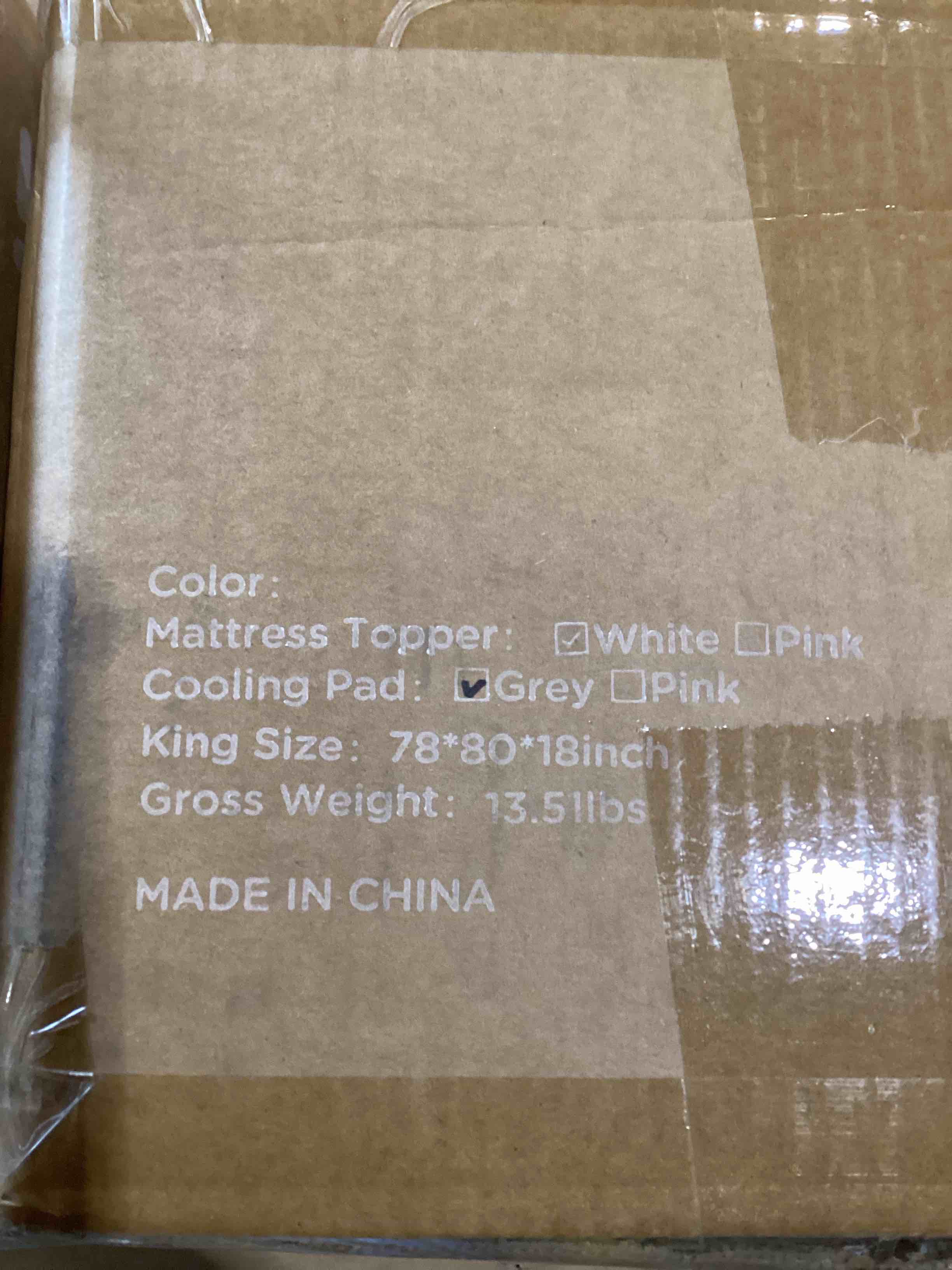 Condition photo showing As Is for KUB Mattress Topper&Cooling Mattress Protector Bed Fitted Sheet Set, Deep Pocket&4 Elastic Bands, Triple Anti-Slip, Back Pain Relief, Breathable Soft 2 inch Mattress Pad Cover (Grey King ) 