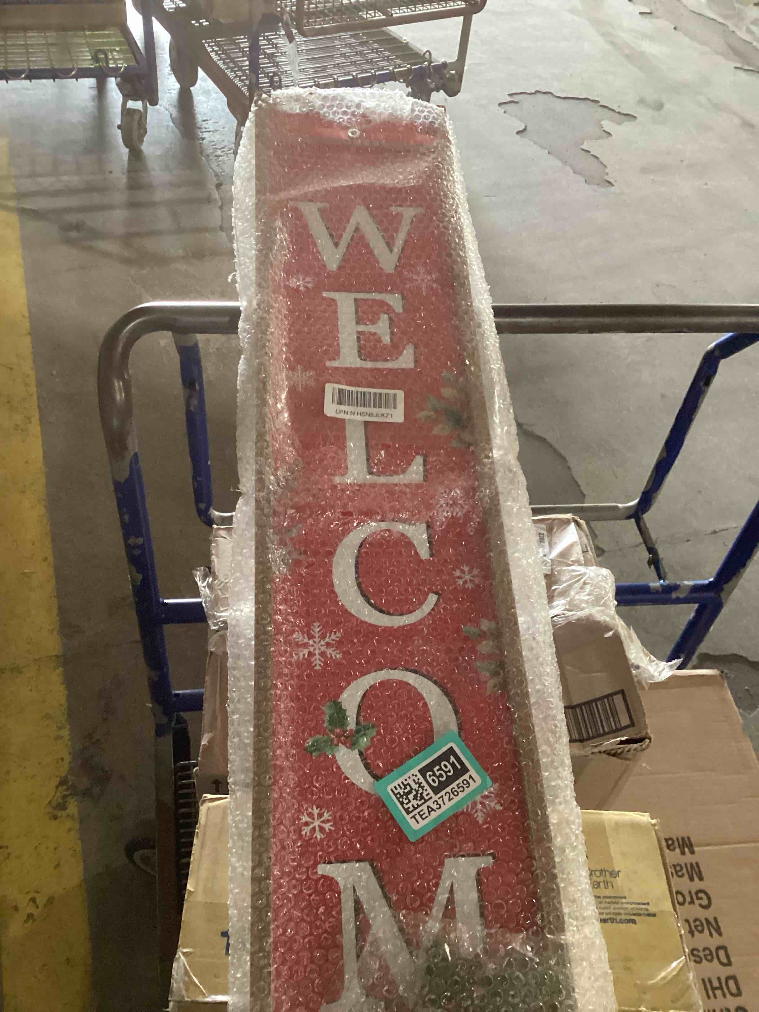 Double-sided Welcome Wooden Sign Stand