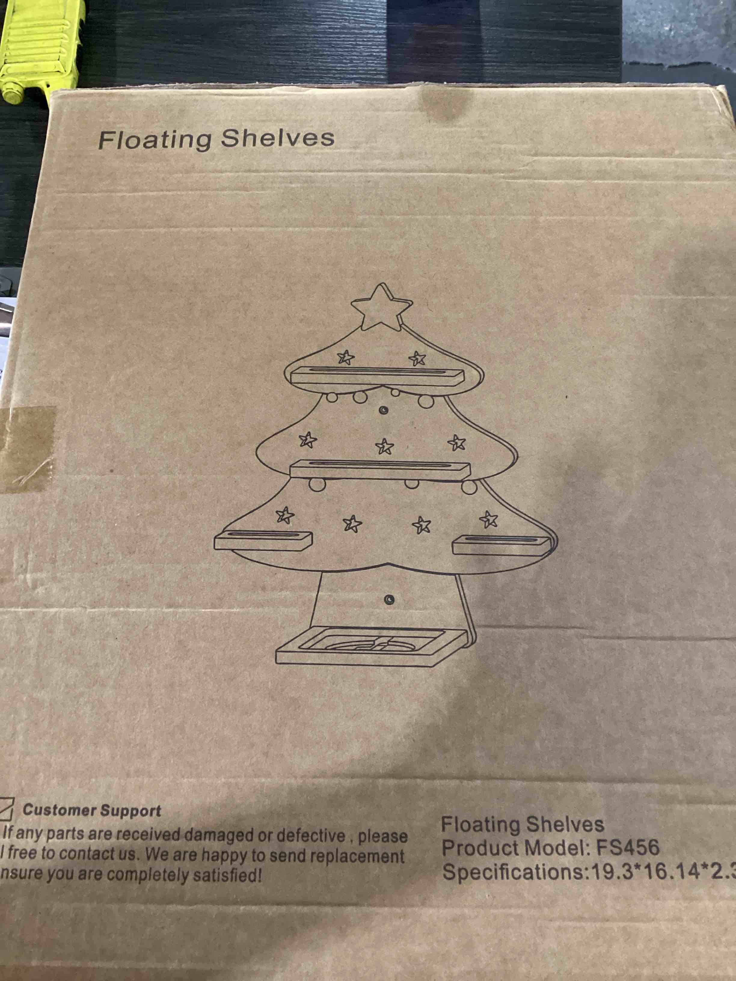 Condition photo showing New/Like New for christmas tree tonies shelf for toniebox, charging station - unique tonies shelf magnetic for tonie figures, grey wood floating shelves for children kids, nursery room b - christmas tree tonie shelf
