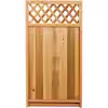6 ft. x 3 ft. Premium Cedar Lattice Top Fence Gate with Stained (SPF) Frame (Actual Size: 68-3/8 in. x 36 in.)