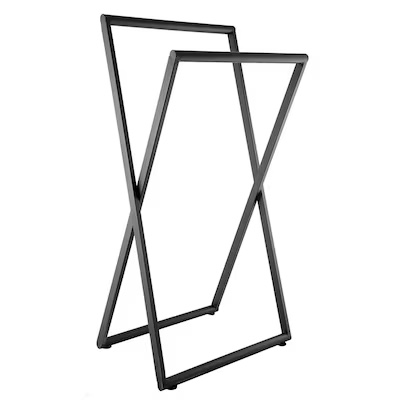 allen + roth Matte Black Towel Rack 17.5-in x 33.86-in x 13-in