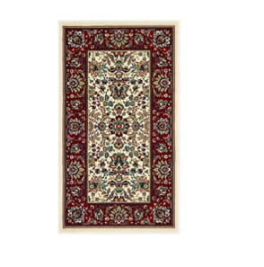 Style Selections 2 x 3 Ivory Indoor Floral/Botanical Oriental Throw Rug