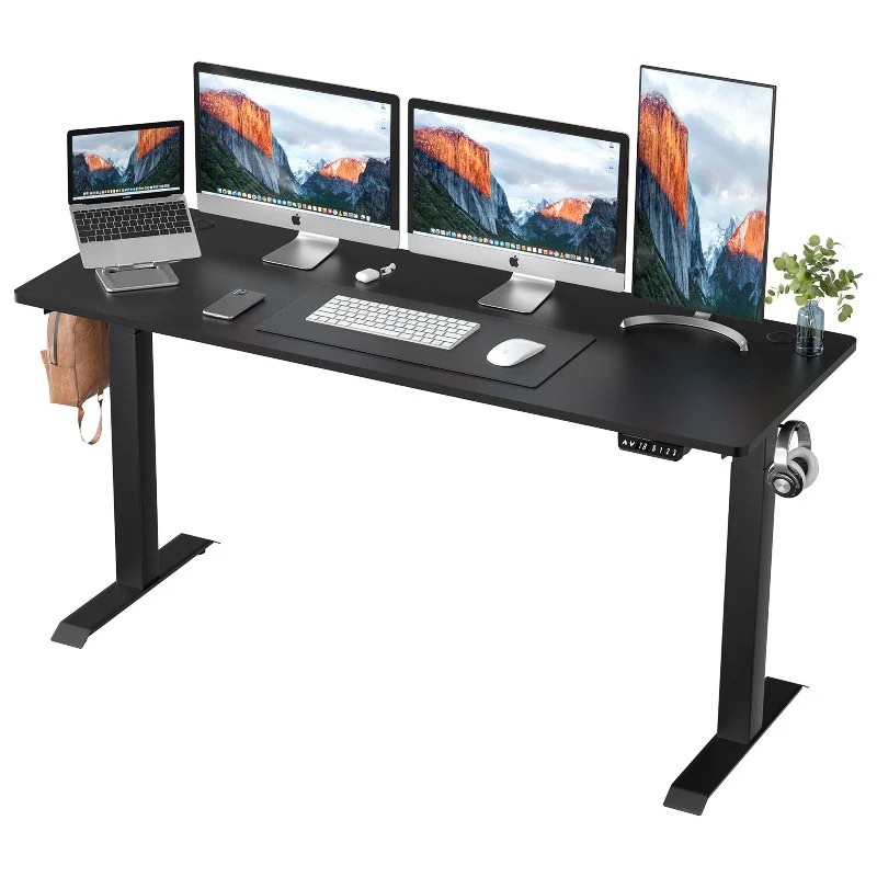 Walsunny Black Electric Office Ergonomic Desk, N-12BK-2009