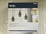 Style Selections 11.8-in Brushed Nickel Mini Pendant