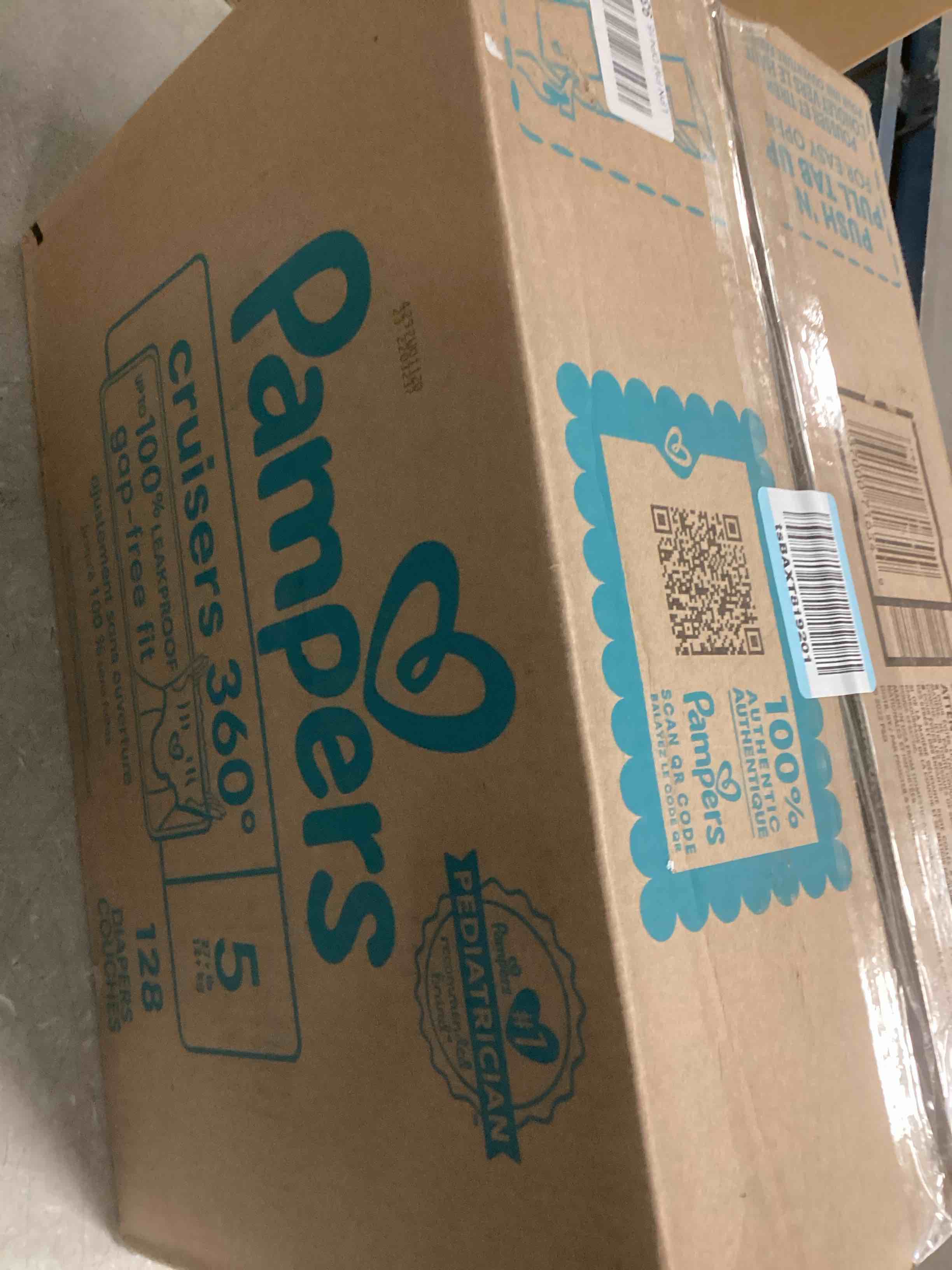 Pampers Swaddlers Diapers - Size 5, One Month Supply (128 Count), Ultra Soft Disposable Baby Diapers