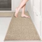 PURRUGS Machine Washable Kitchen Rug Set of 2, Non-Slip/Skid Kitchen Runner Rugs & Floor Mats, Super Absorbent Soft Standing Mats for Kitchen, Laundry & Sink, Rolled Packaging, Beige 24" x 35.5"+ 24" x 59" Beige