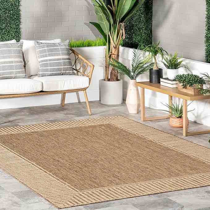 nuLOOM Asha Simple Border Indoor/Outdoor Area Rug