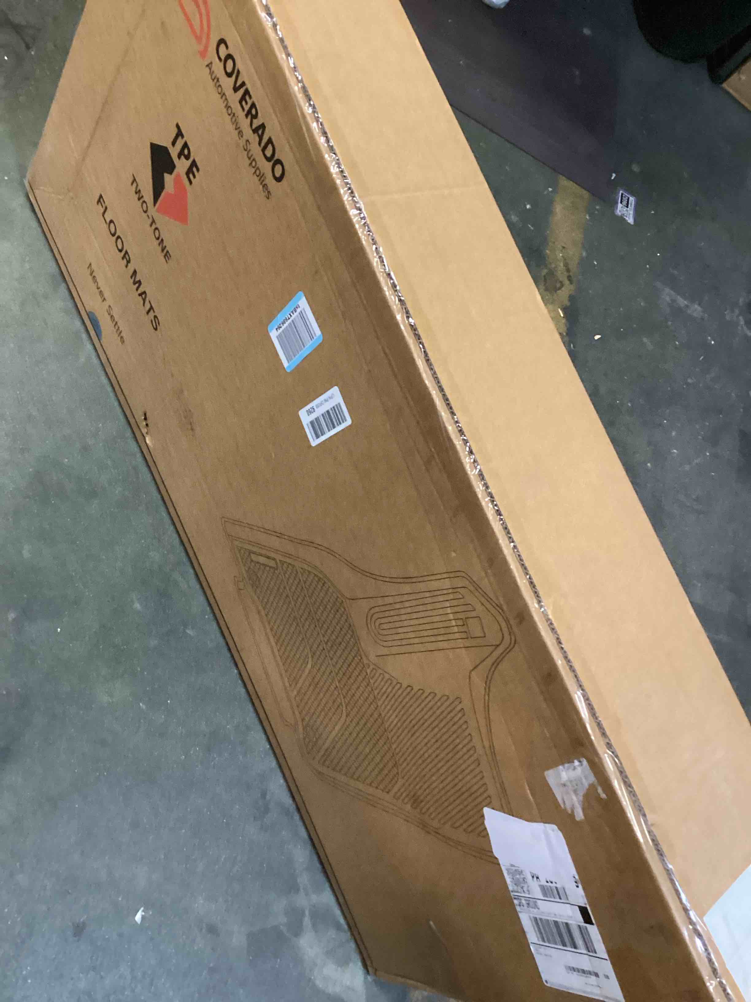 Coverado Floor Mats Full Set, Cargo Liners Compatible with Tesla Model Y 5 Seat 2024 2023 2022 2021 2020, All Weather TPE Cargo Liner Floor Liners, Trunk Floor Mat BlackGray Two-Tone(4pcs) Modle Y 2020-2024 4PCS