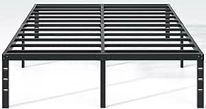 NEW JETO Metal Bed Frame-Simple and Atmospheric Metal Platform Bed Frame, Storage Space Under The Bed Heavy Duty Frame Bed, Durable Full Size Bed Frame, 16 Inch, Full