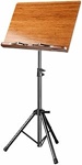 Miwayer Bamboo Conductor Music Stand, Height Adjustable, Foldable, with Wide Wooden Bookplate (Floor bamboo bracket)