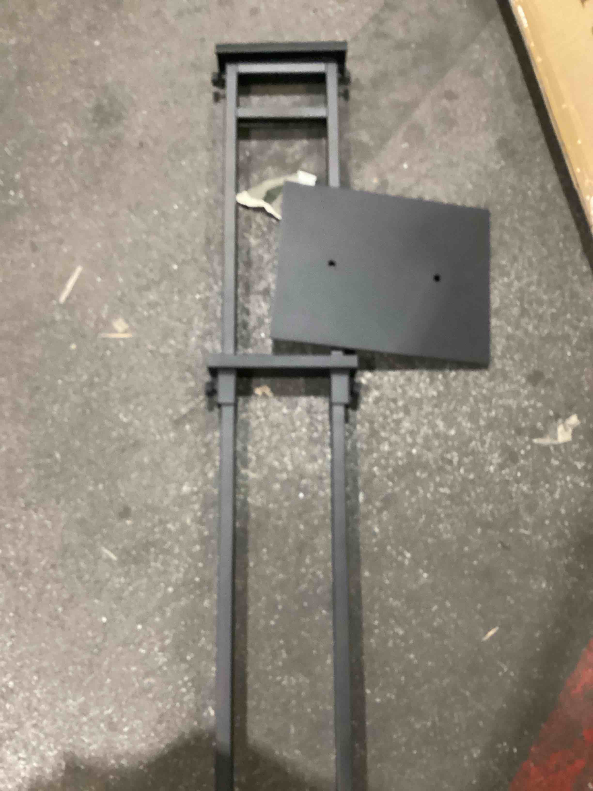 Condition photo showing As Is for ** used & missing hardware ** whauu display stand sign holder,heavy duty adjustable pedestal sign stand up to 75 inch,double-sided for board & foam sign,sign stand with base,fit wedding,restaurant or business(poster not included) 75 inch-1pack