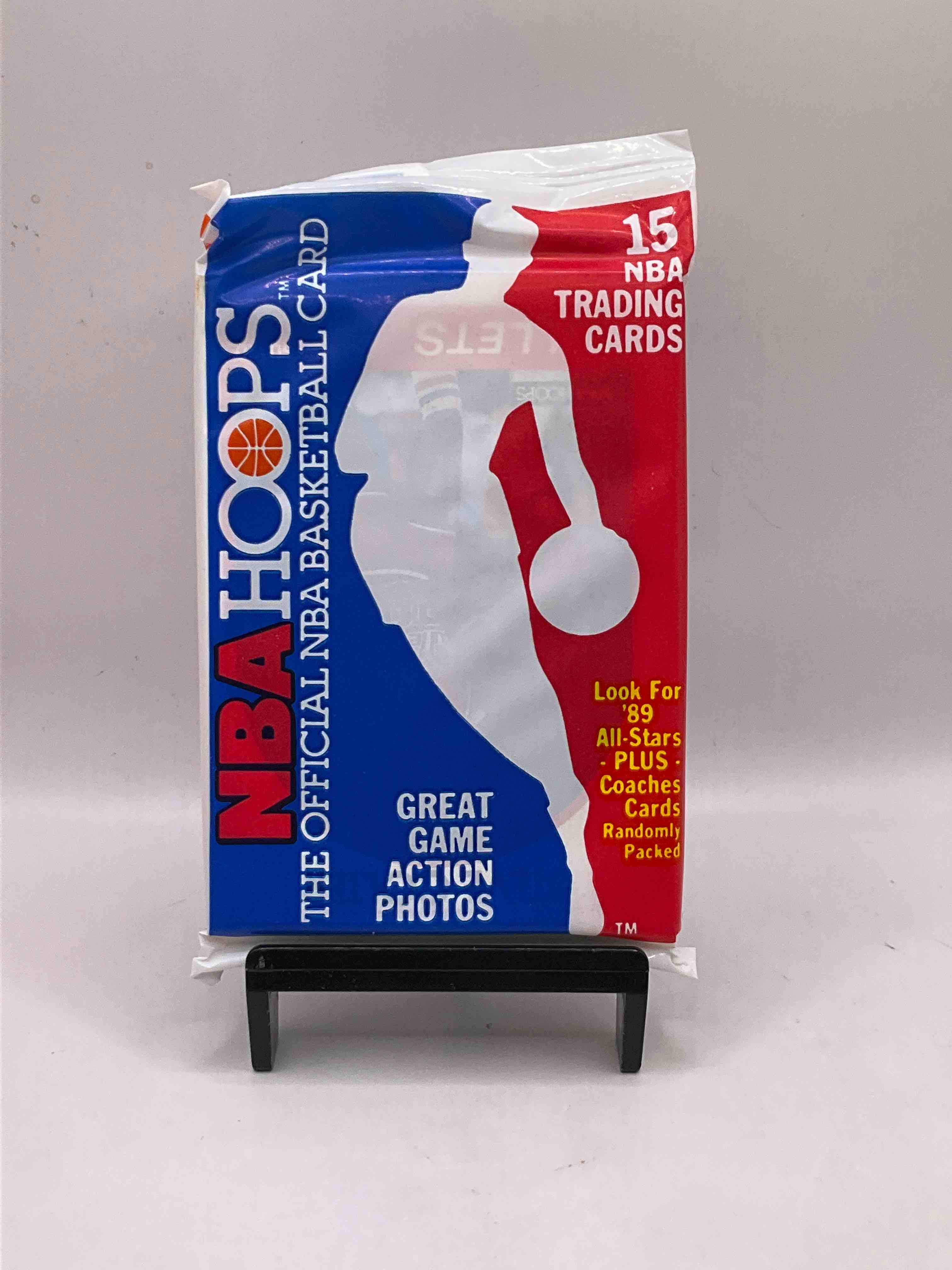 1989 Wow Valuable Michael Jordan? Getting Very Rarel 1989/90 NBA Hoops Sealed Pack, Direct From Original Retail Case! Search For Valuable Michael Jordan #200 (PSA 10 Value Approx $200) & David Robinson's ONLY True Rookie Card #138 (PSA 10 Value $300) This Year Also Has Many Other Iconic Cards From Magic Johnson, Larry Bird & Too Many Others To List 1989 NBA Hoops Has Exploded in The Collector Market As It's The First Year Of NBA Hoops Production, & Only One Of Two Sets Produced in 1989 Don't Miss Out, Getting Very Rare!