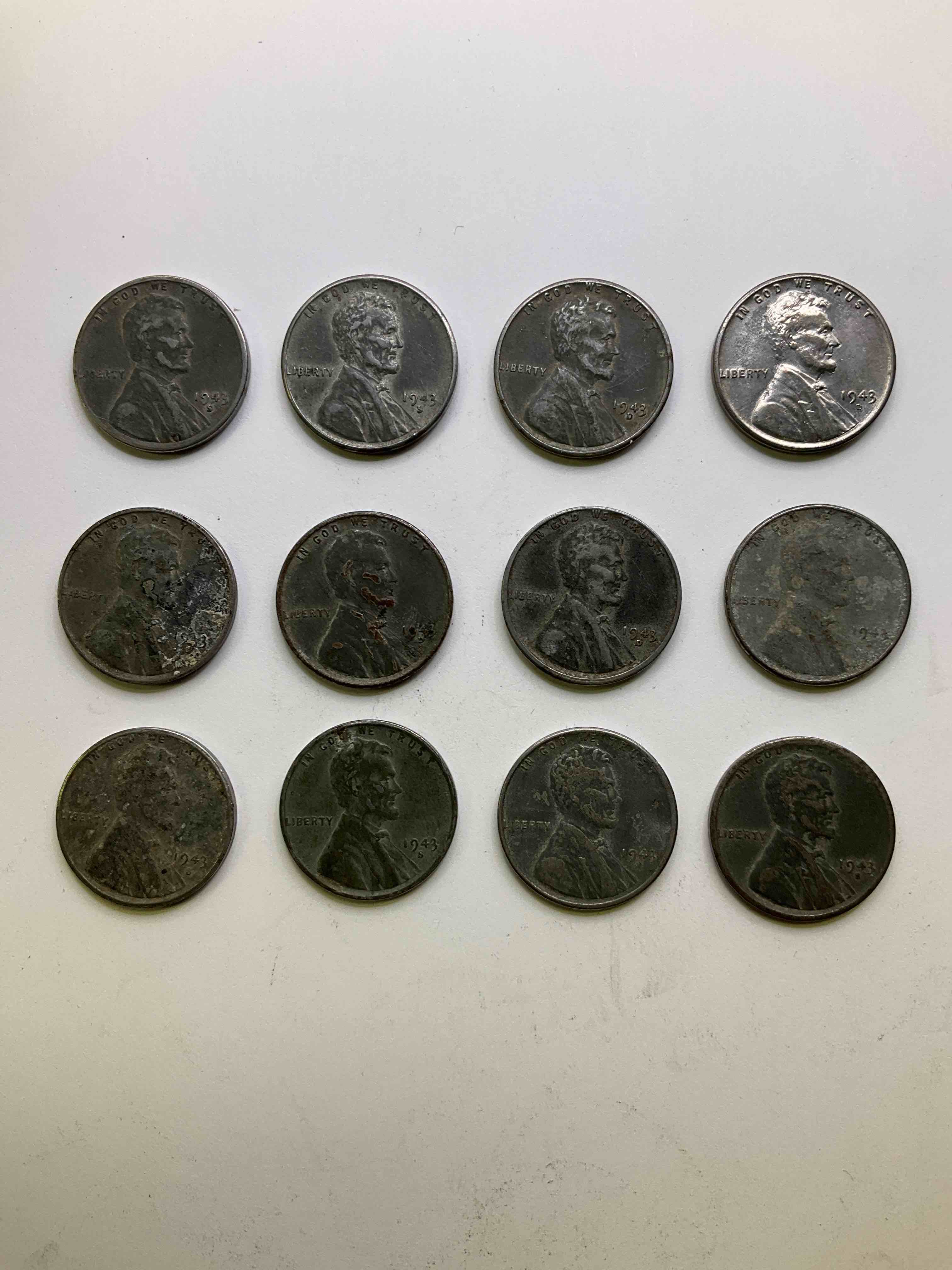 1943 World War II History! Did You Know That In 1943 Copper Was So Valuable For Making Ammunition That The U.S. Treasury Made Pennies Out Of Steel?! 1943 STEEL Pennies Have Become Valuable, Rare Collector Items! Up For Auction Are Rare WWII Steel Pennies Appearing Circulated. Own Pieces Of World War I History That Are An Awesome Investment!