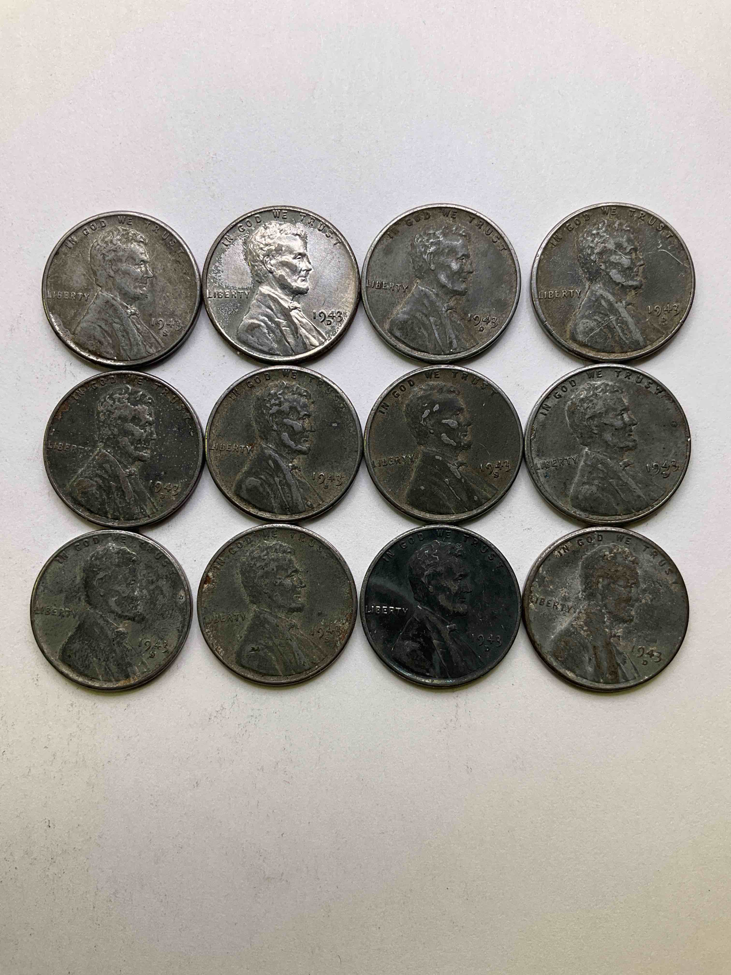 1943 World War II History! Did You Know That In 1943 Copper Was So Valuable For Making Ammunition That The U.S. Treasury Made Pennies Out Of Steel?! 1943 STEEL Pennies Have Become Valuable, Rare Collector Items! Up For Auction Are Rare WWII Steel Pennies Appearing Circulated. Own Pieces Of World War II History That Are An Awesome Investment!