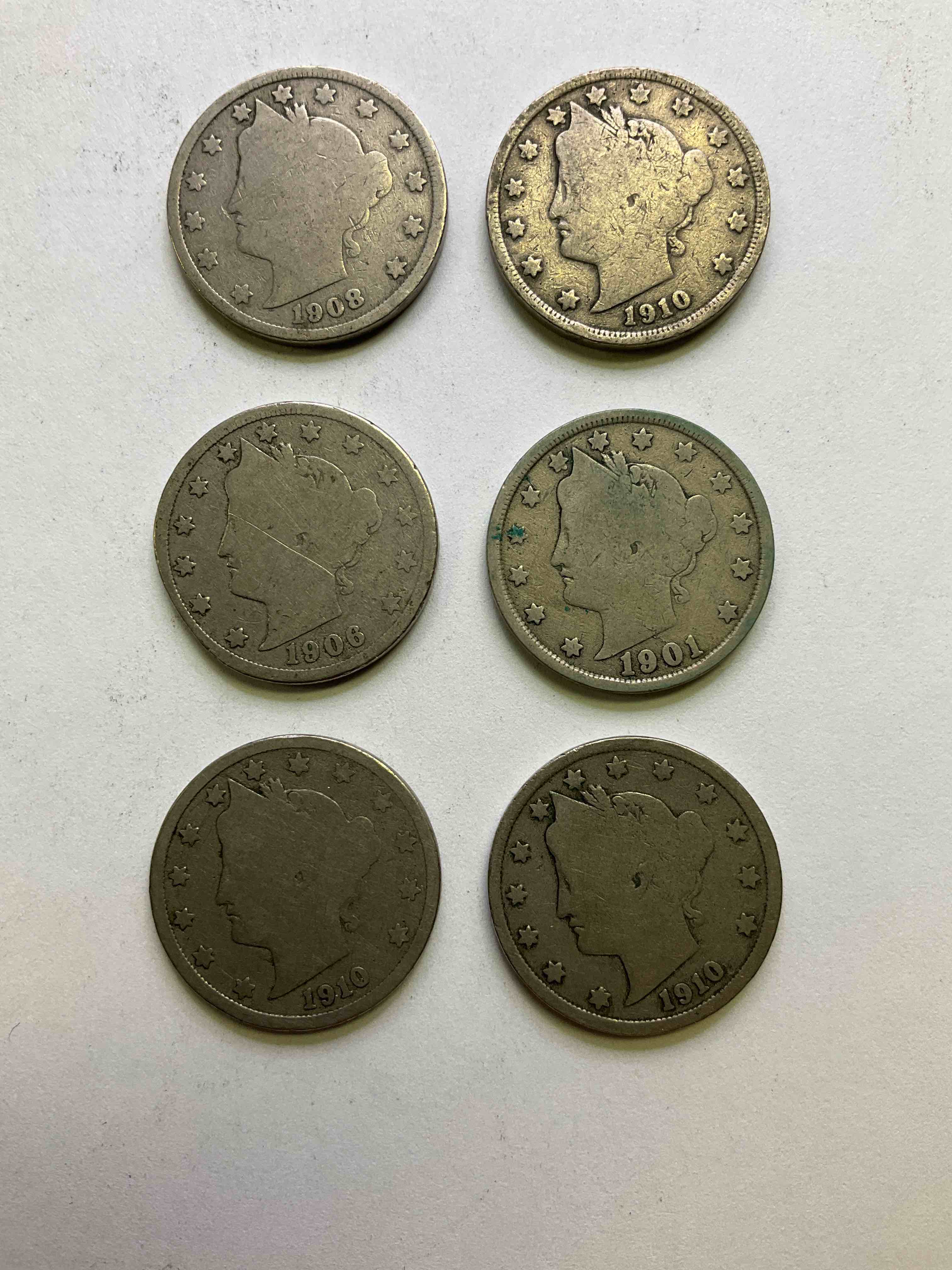 Antique U.S. Liberty Head "V Nickels," Minted From 1883 To 1913, Date On! Own A Piece Of History Great For Coin Collectors! Liberty Head V Nickels Were Minted Up Until 1913 & Were The Style Of Nickels Before Buffalo Nickels. Own Some Cool Pieces Of History! Rare To See These Coins With The "Date On" In Circulated Condition!