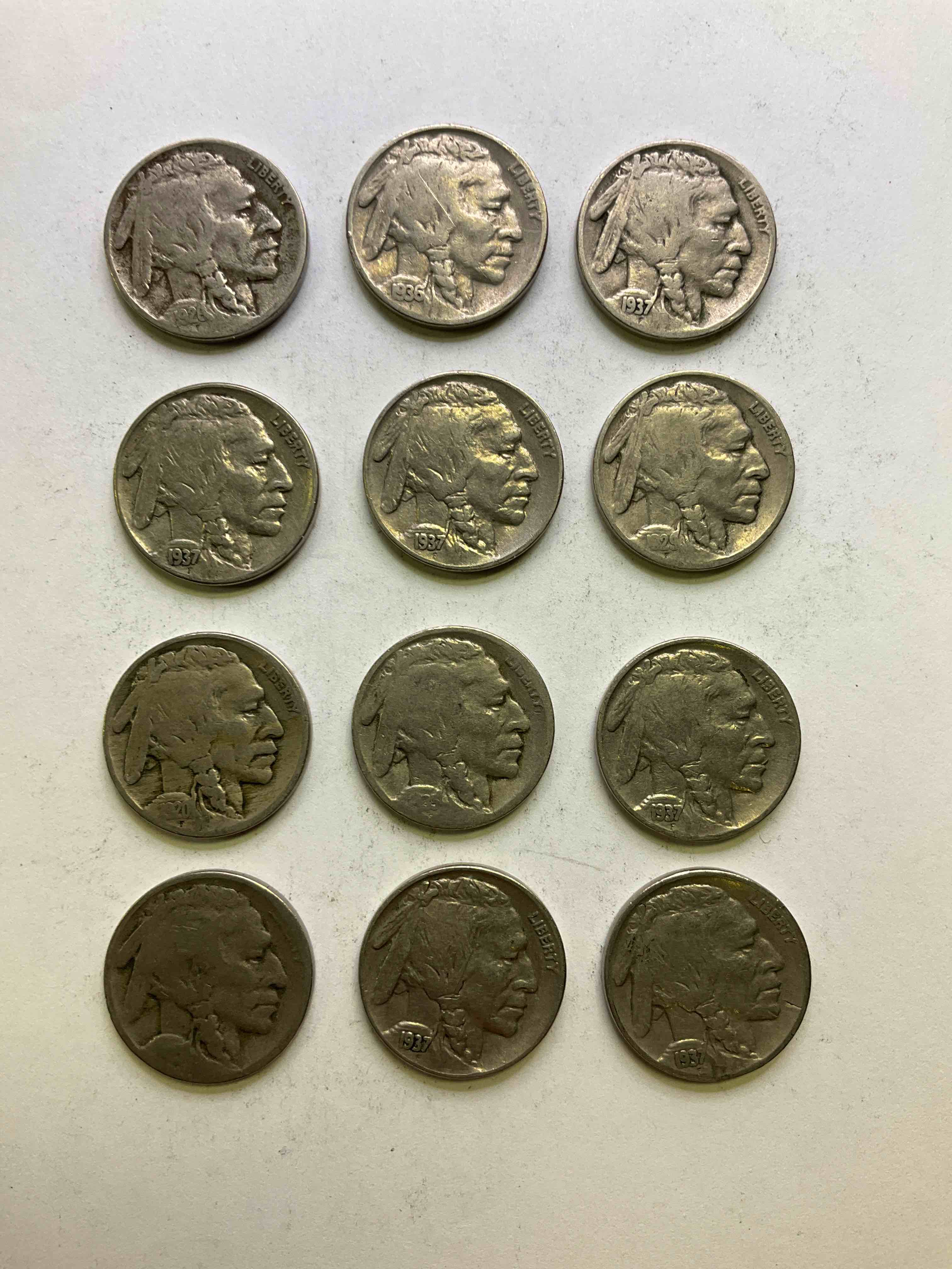 Historic Buffalo Nickels! Indian Head Buffalo Nickels Were Minted From 1913 To 1938 & Have Become A Favorite For Coin Collectors Around The World! Own Pieces Of American History With These Cools Indian Head Buffalo Nickels In Circulated Condition, Many With Visible Dates!