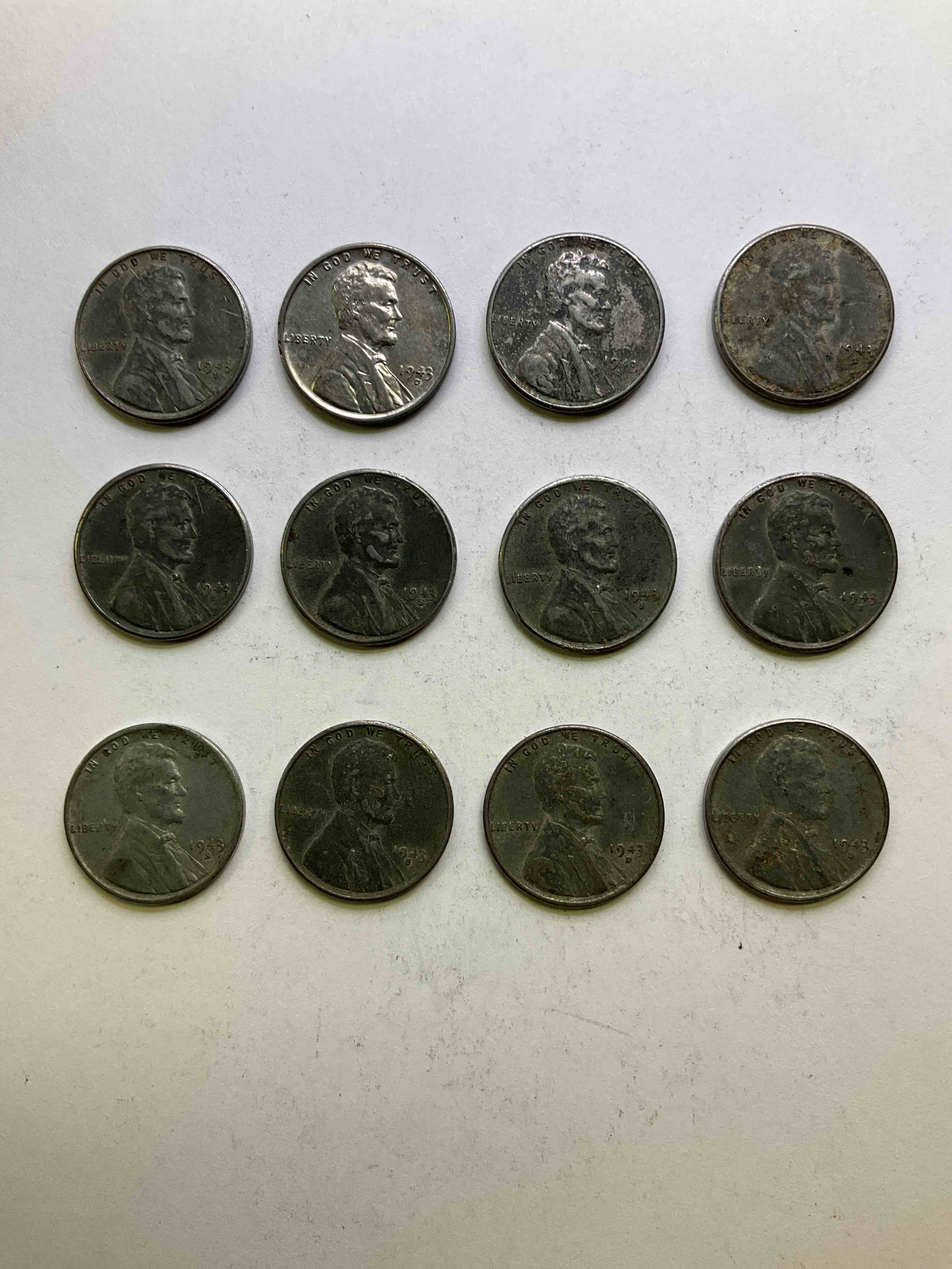 1943 World War II History! Did You Know That In 1943 Copper Was So Valuable For Making Ammunition That The U.S. Treasury Made Pennies Out Of Steel? 1943 STEEL Pennies Have Become Valuable, Rare Collector Items! Up For Auction Are Rare WWII Steel Pennies Appearing Circulated. Own Pieces Of World War I History That Are An Awesome Investment!