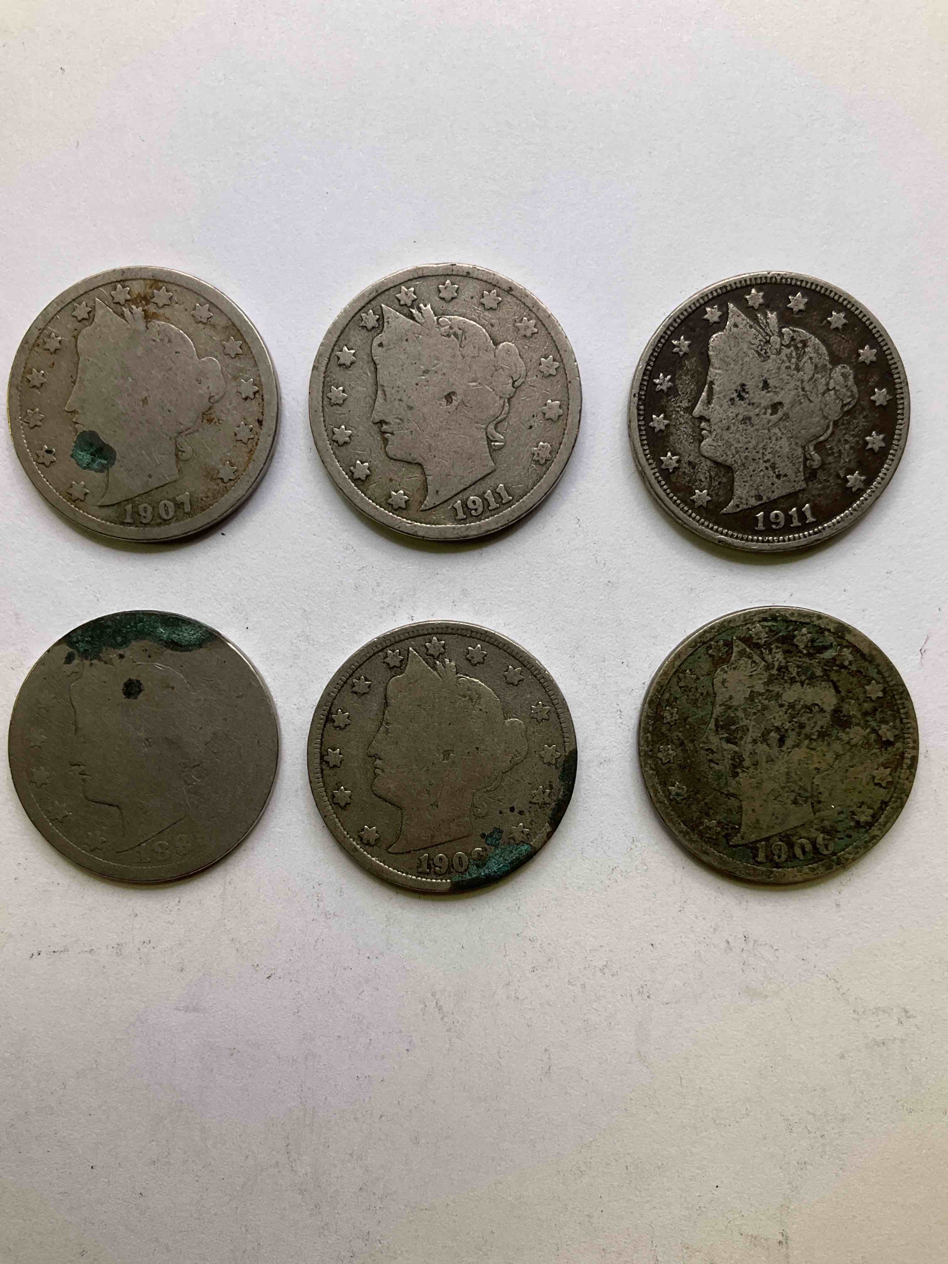 Antique U.S. Liberty Head "V Nickels," Minted From 1883 To 1913, Date On! Own A Piece Of History Great For Coin Collectors! Liberty Head V Nickels Were Minted Up Until 1913 & Were The Style Of Nickels Before Buffalo Nickels. Own Some Cool Pieces Of History! Rare To See These Coins With The "Date On" In Circulated Condition!