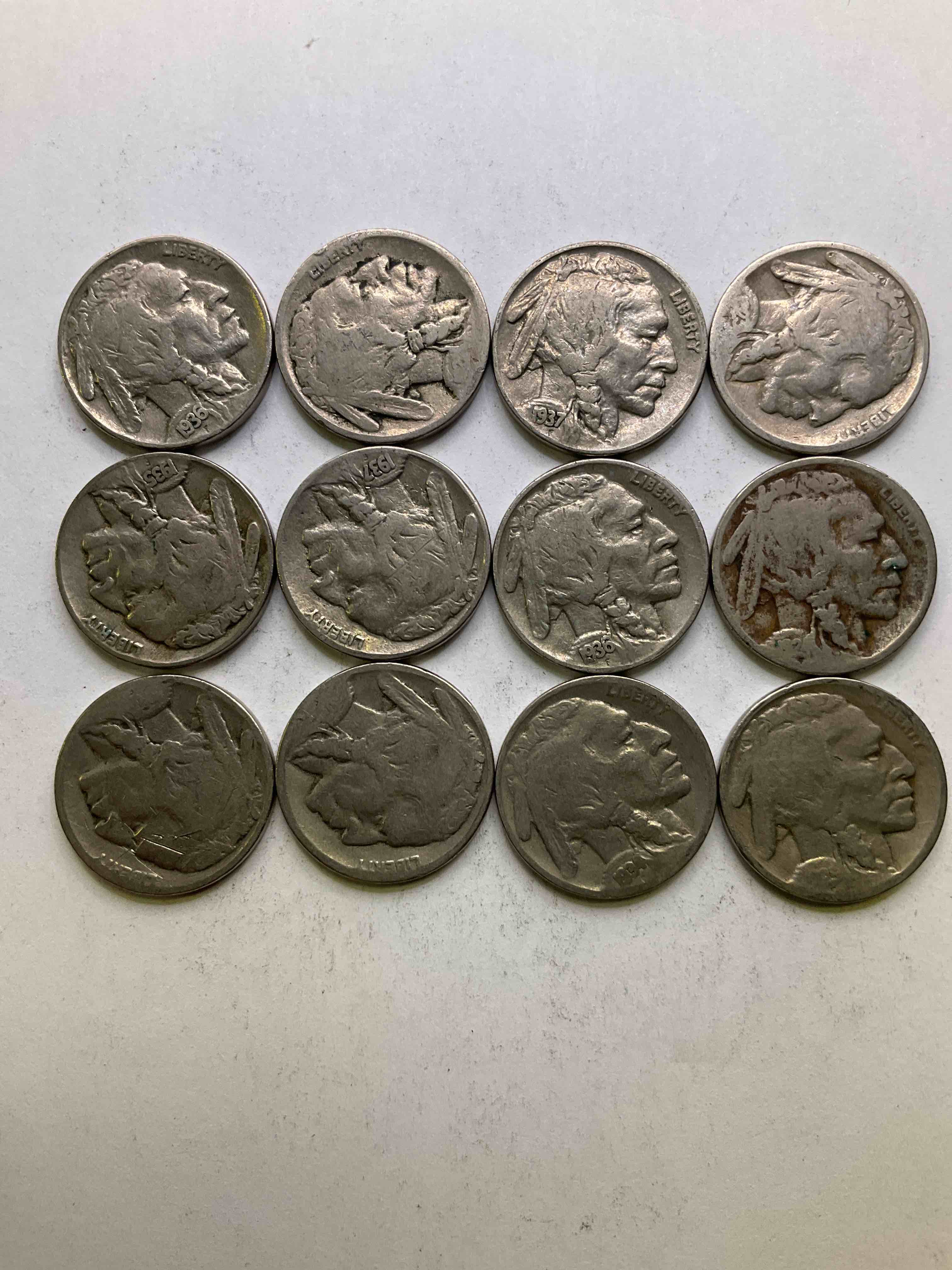 Historic Buffalo Nickels! Indian Head Buffalo Nickels Were Minted From 1913 To 1938 & Have Become A Favorite For Coin Collectors Around The World! Own Pieces Of American History With These Cools Indian Head Buffalo Nickels In Circulated Condition, Many With Visible Dates!
