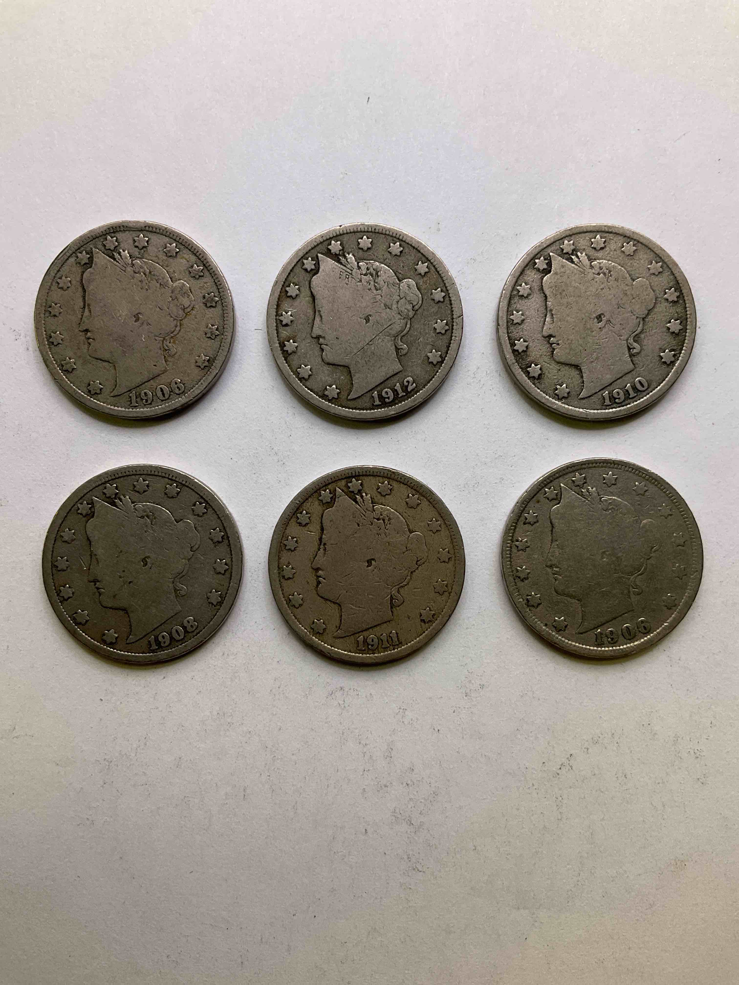 Antique U.S. Liberty Head "V Nickels," Minted From 1883 To 1913, Date On! Own A Piece Of History Great For Coin Collectors! Liberty Head V Nickels Were Minted Up Until 1913 & Were The Style Of Nickels Before Buffalo Nickels. Own Some Cool Pieces Of History! Rare To See These Coins With The "Date On" In Circulated Condition!