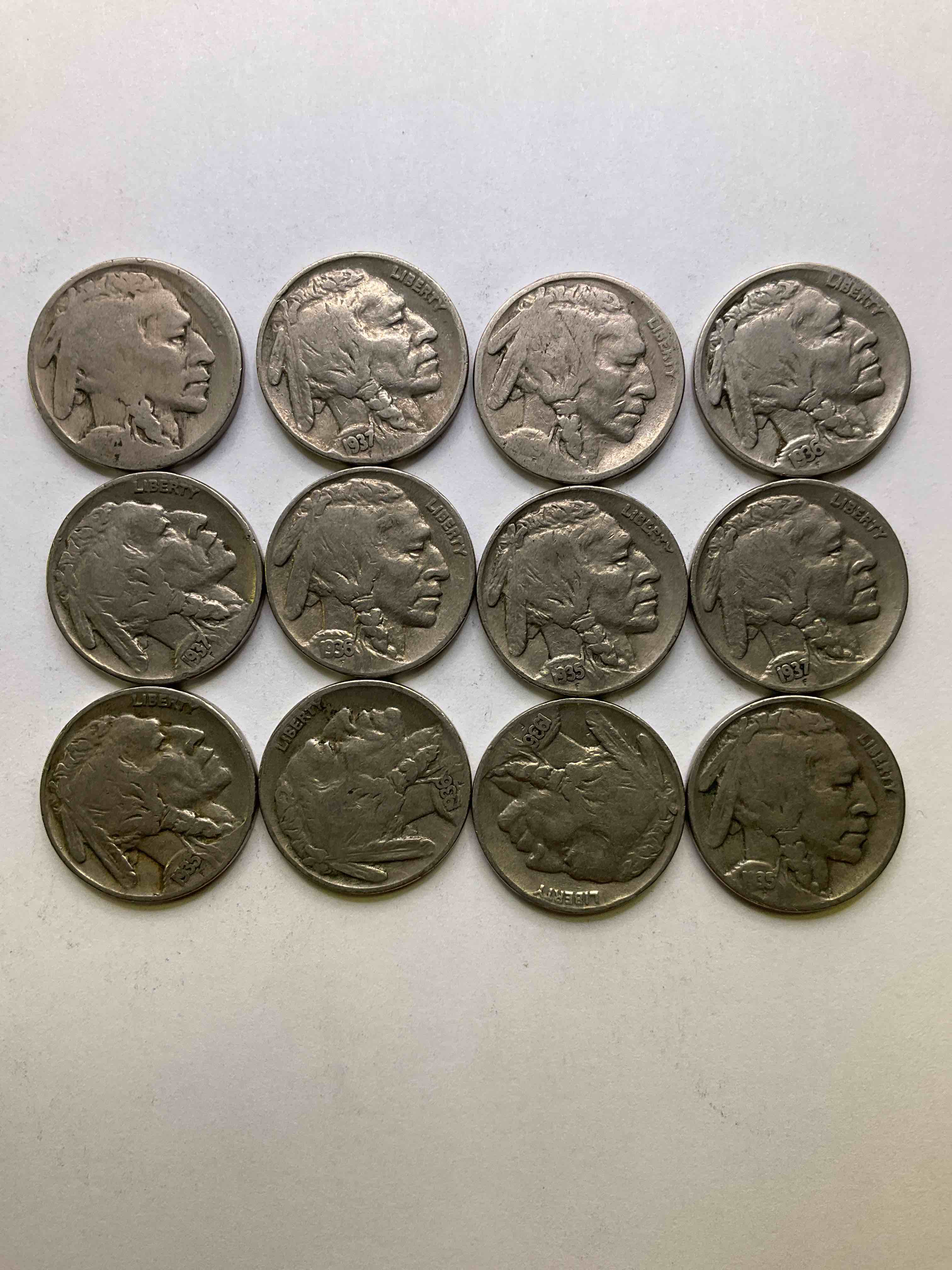 Historic Buffalo Nickels! Indian Head Buffalo Nickels Were Minted From 1913 To 1938 & Have Become A Favorite For Coin Collectors Around The World! Own Pieces Of American History With These Cools Indian Head Buffalo Nickels In Circulated Condition, Many With Visible Dates!