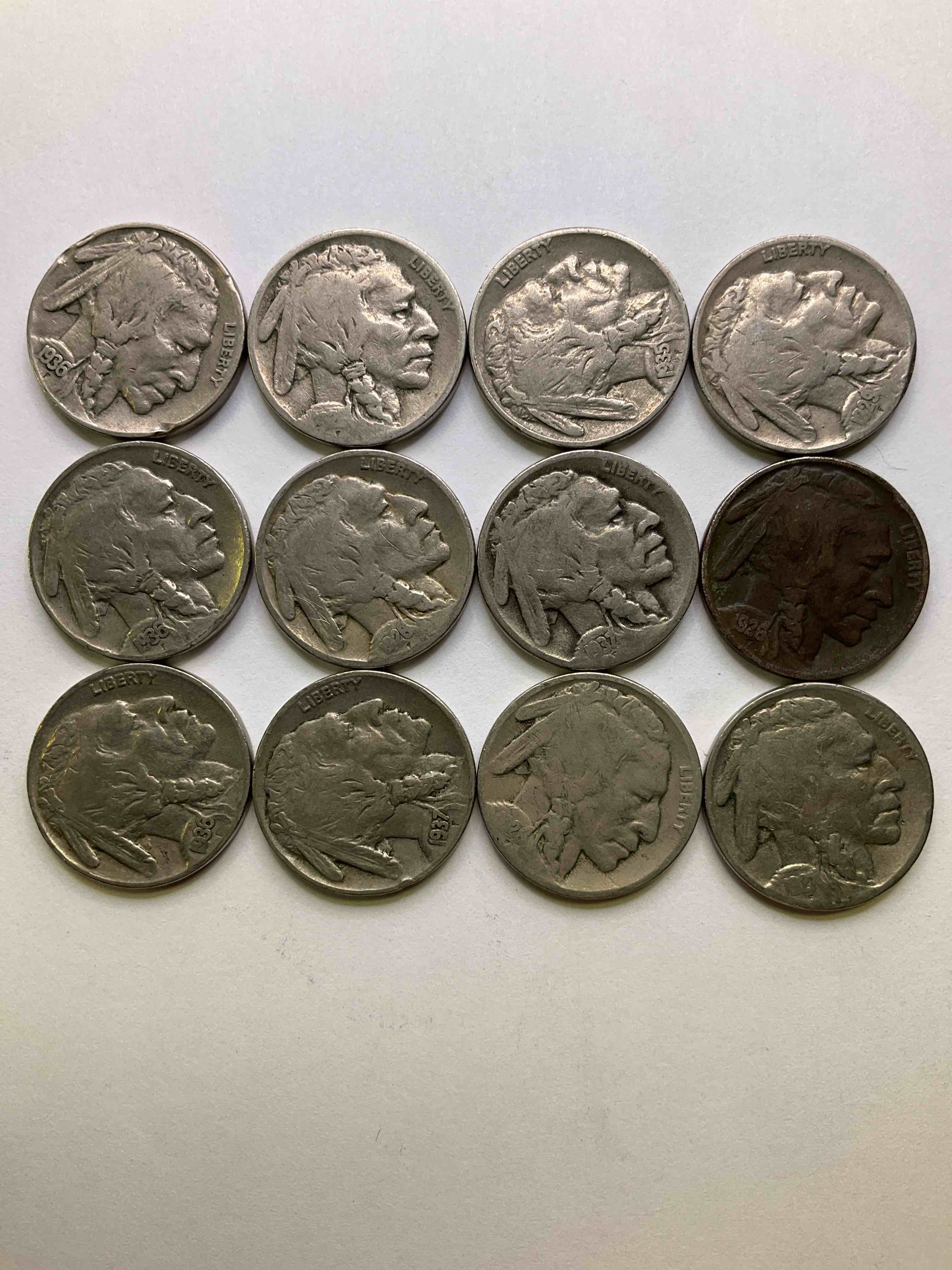 Historic Buffalo Nickels! Indian Head Buffalo Nickels Were Minted From 1913 To 1938 & Have Become A Favorite For Coin Collectors Around The World! Own Pieces Of American History With These Cools Indian Head Buffalo Nickels In Circulated Condition, Many With Visible Dates!