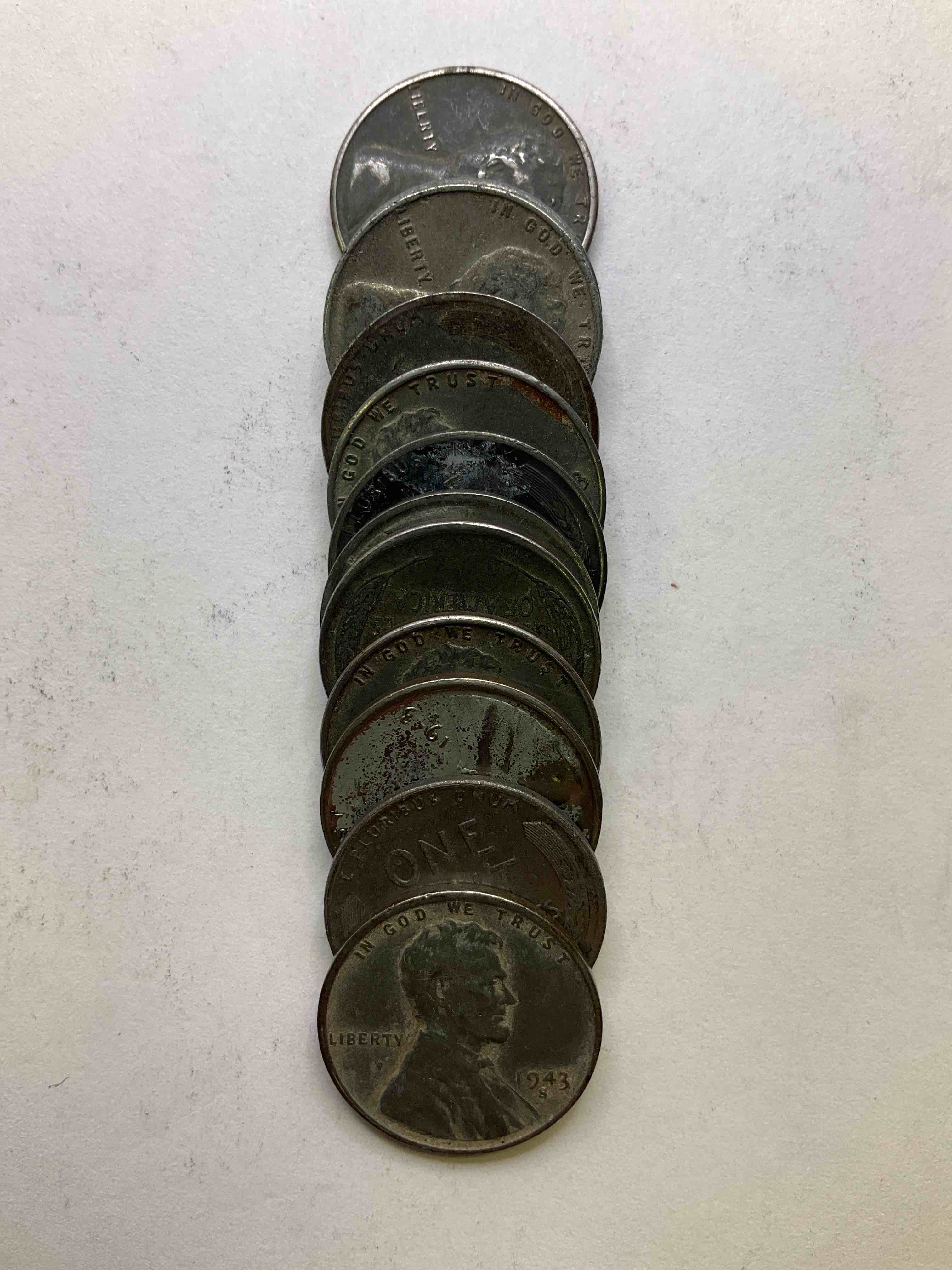 1943 World War II History! Did You Know That In 1943 Copper Was So Valuable For Making Ammunition That The U.S. Treasury Made Pennies Out Of Steel?! 1943 STEEL Pennies Have Become Valuable, Rare Collector Items! Up For Auction Are Rare WWII Steel Pennies Appearing Circulated, Includes The Much Rarer San Francisco & Philly Mint! Own Pieces Of World War II History That Are An Awesome Investment!